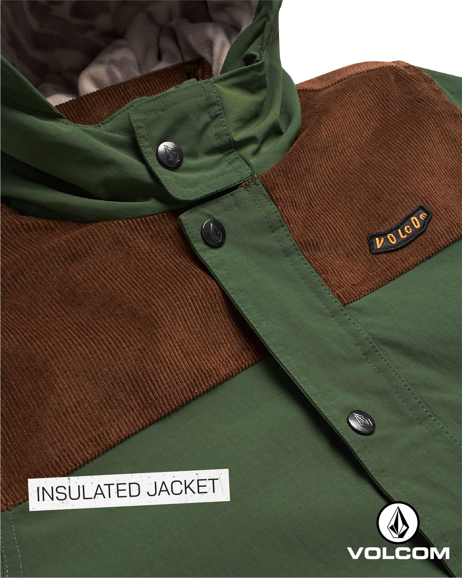 Volcom Wintermantel-Set für Jungen, 2-teilig, wasserdicht, schwer, Jungen Winterjacke und Pufferweste, isolierte Oberbekleidungs-Set (8–20)