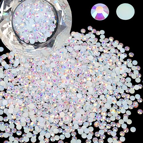 Miniatura 1 de Bolsa a granel al por mayor, 5000 unidades, diamantes de imitación de resina de 0.079 in, diamantes de imitación de resina de espalda plana redondos