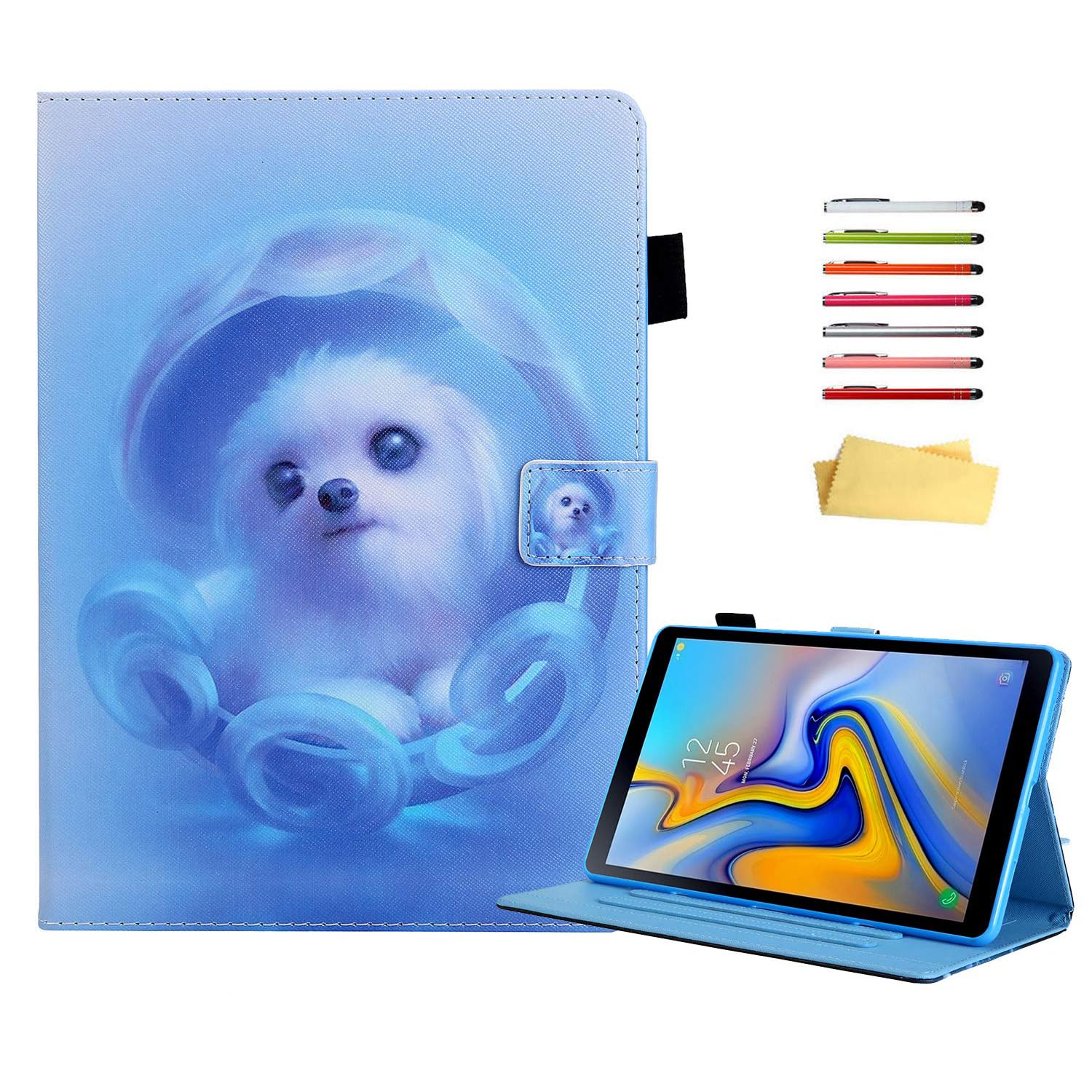 UUcovers Galaxy Tab A 8.4 inch 2020 Protective Case (Model SM-T307 Verizon/T-Mobile/Sprint),PU Leather with Stand Pencil Stylus Holder Card Slots Magnetic Folio Cover for Samsung Tab A 8.4", Blue Dog
