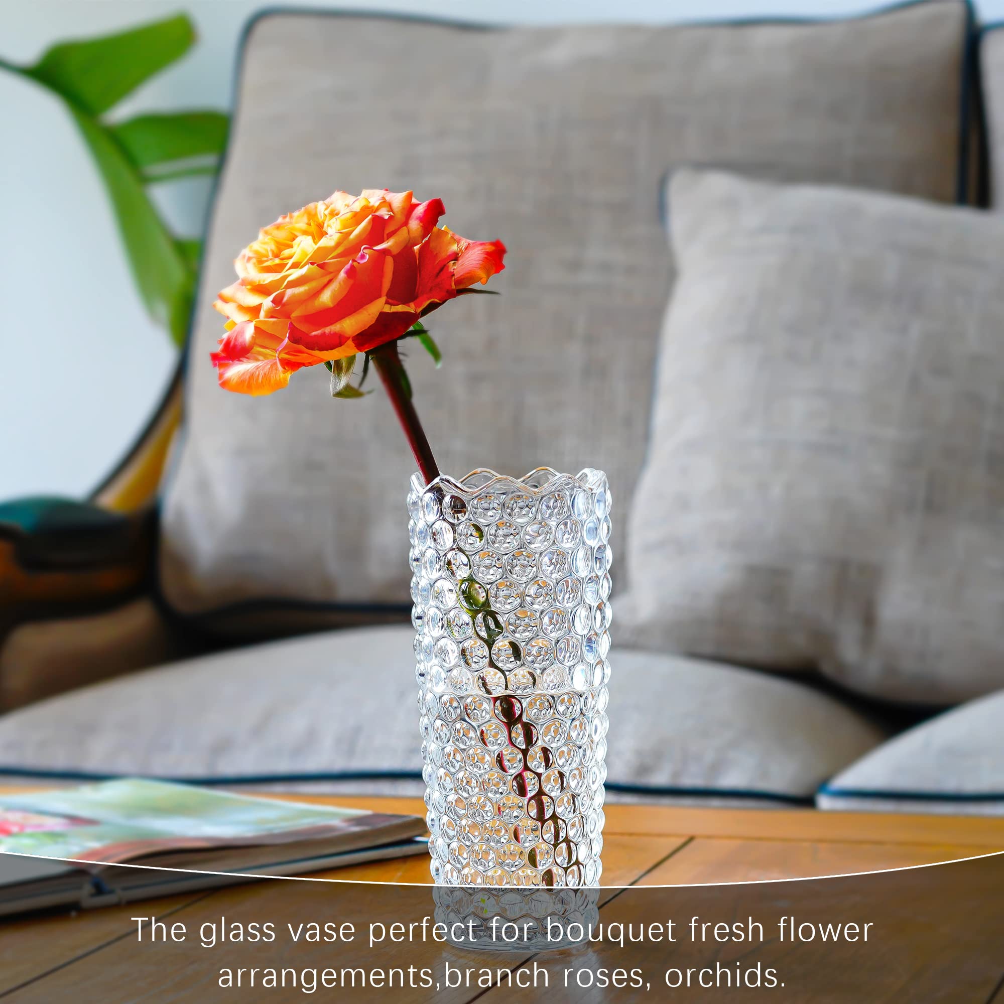 Thickened Crystal Glass Vase for Decor Clear Flower Vases for Centerpieces Living Room Kitchen Office Wedding - Image 4