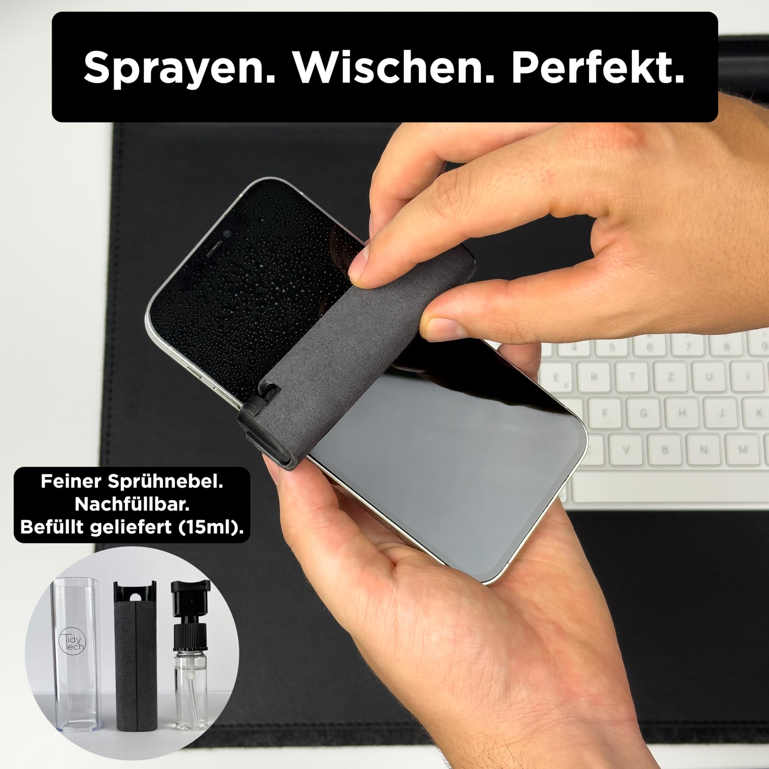 Premium Cleaning Set – ideal für Apple Geräte (Display, MacBook, iPad, Tastatur & AirPods,...)