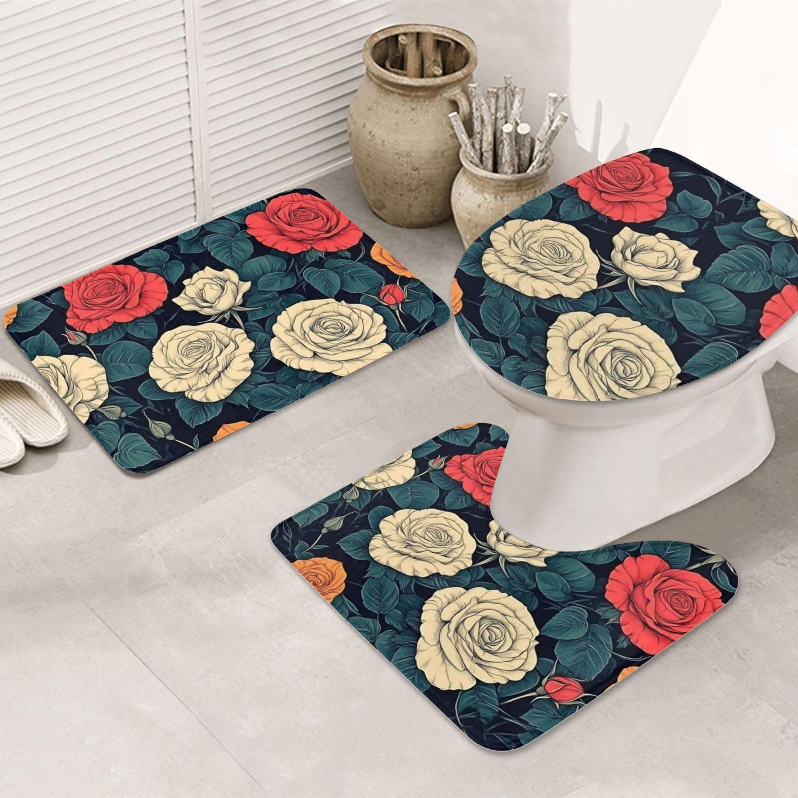 Alfombras de baño antideslizantes de microfibra bohemia lavable a máquina
