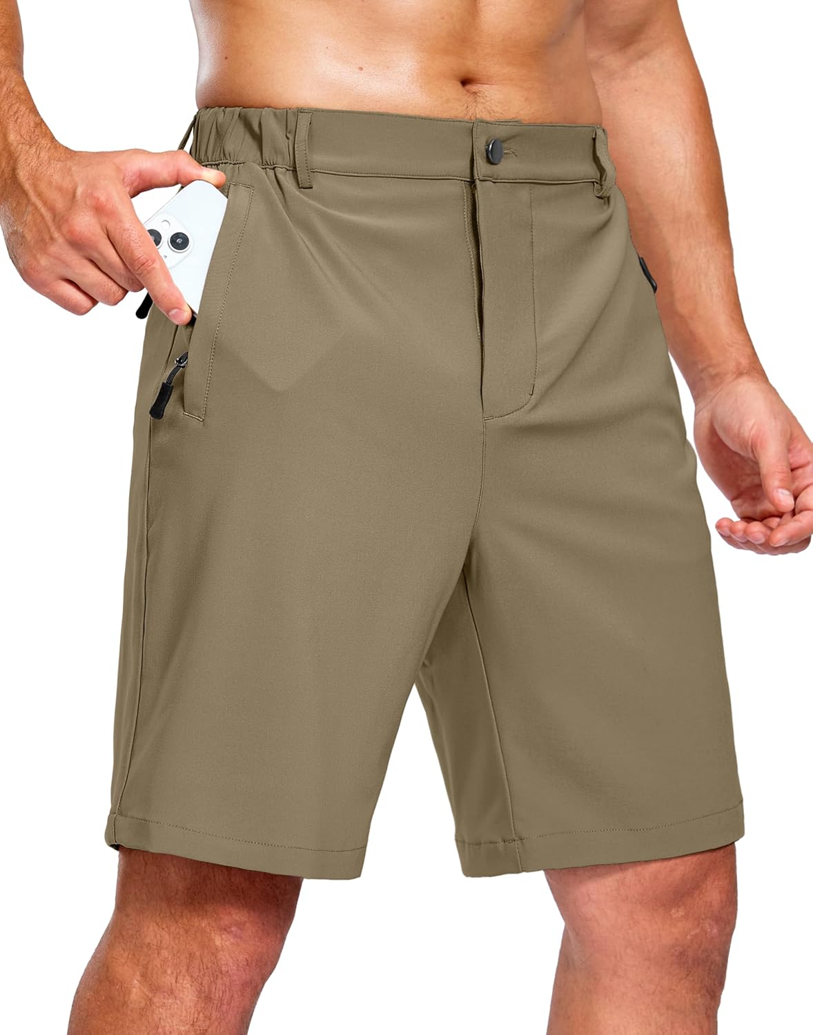 G Gradual Men's Shorts 7"/ 5"/ 9" Lightewight Casual Shorts for Men Hiking Golf Shorts with 3 Zipper Pockets