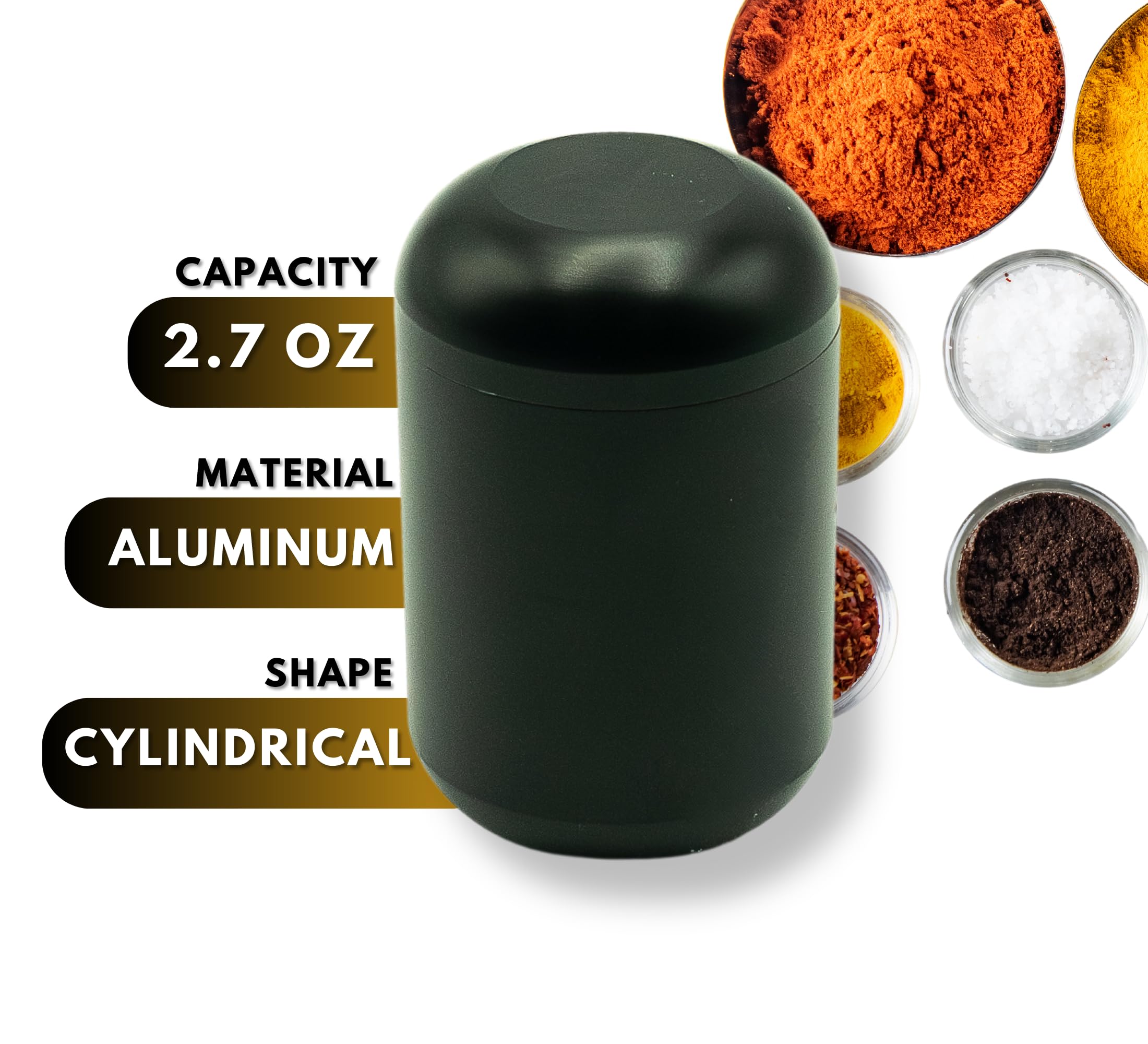 2.7oz Mini Tea Tin Canister (Black) thumbnail 2