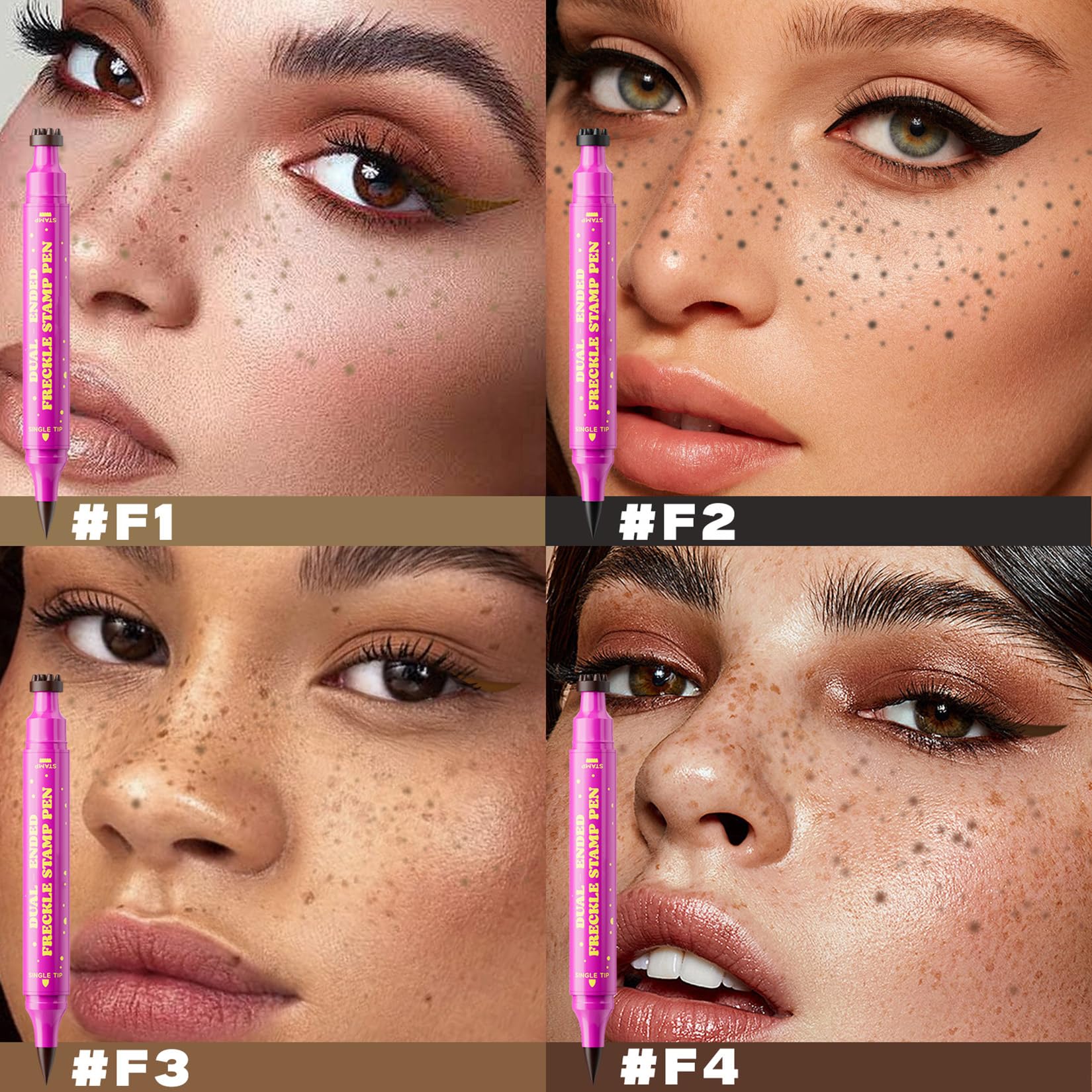 2 in 1 Freckle Stamp Pen & Liquid Eyeliner, Waterproof Long-Lasting Quick Dry Makeup Tool - Image 4