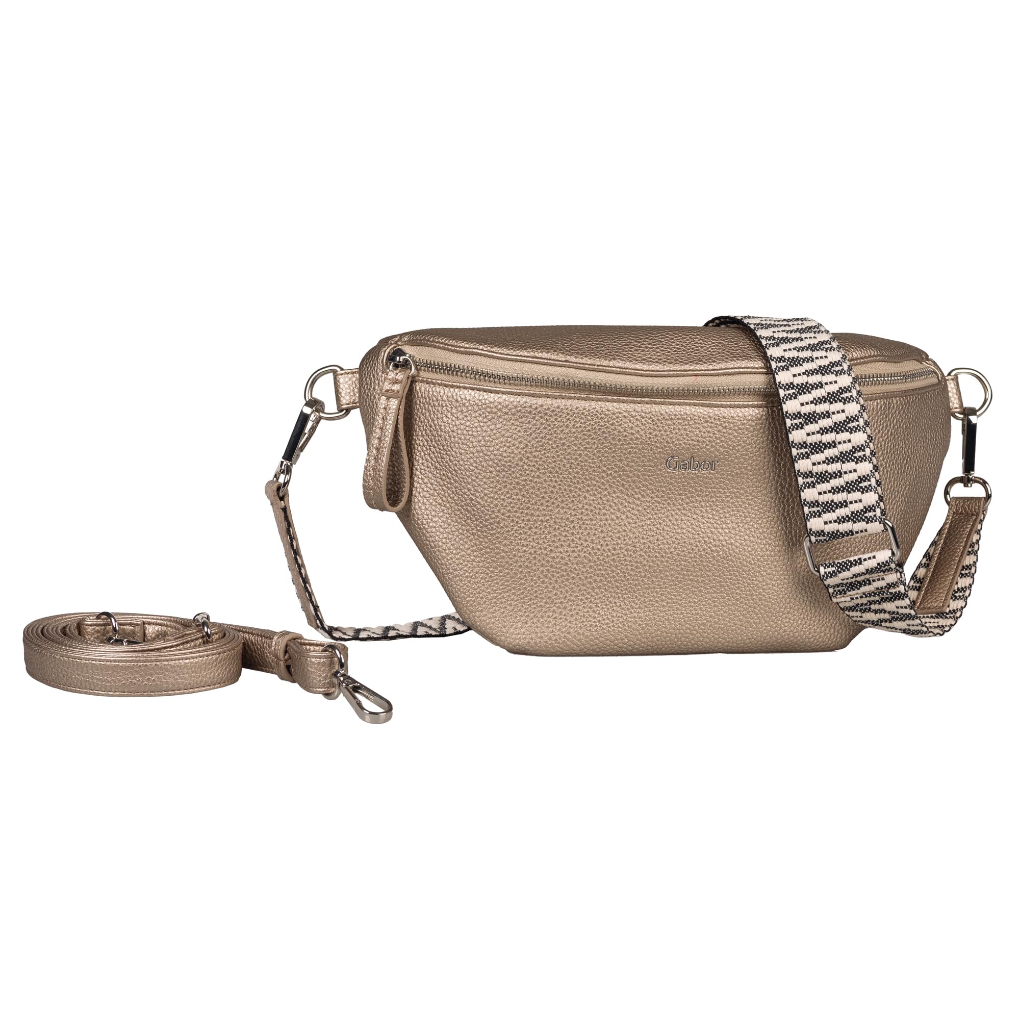 Gabor Silena Damen Gürteltasche Bauchtasche Klein Metallic Rosa