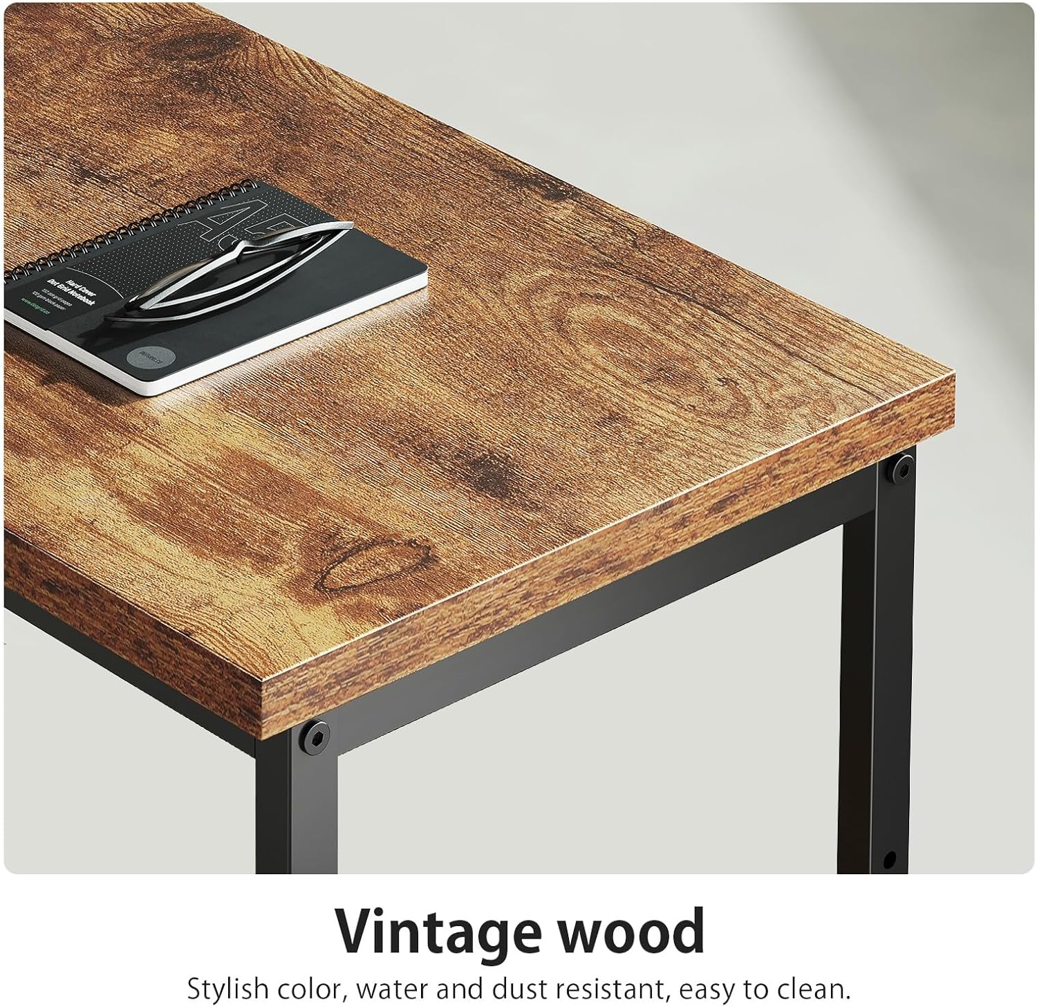 47" Computer Desk with Drawers, Desks for Bedrooms, Writing Desk with Storage, Work Desk for Small Space, Rustic Brown - Image 6