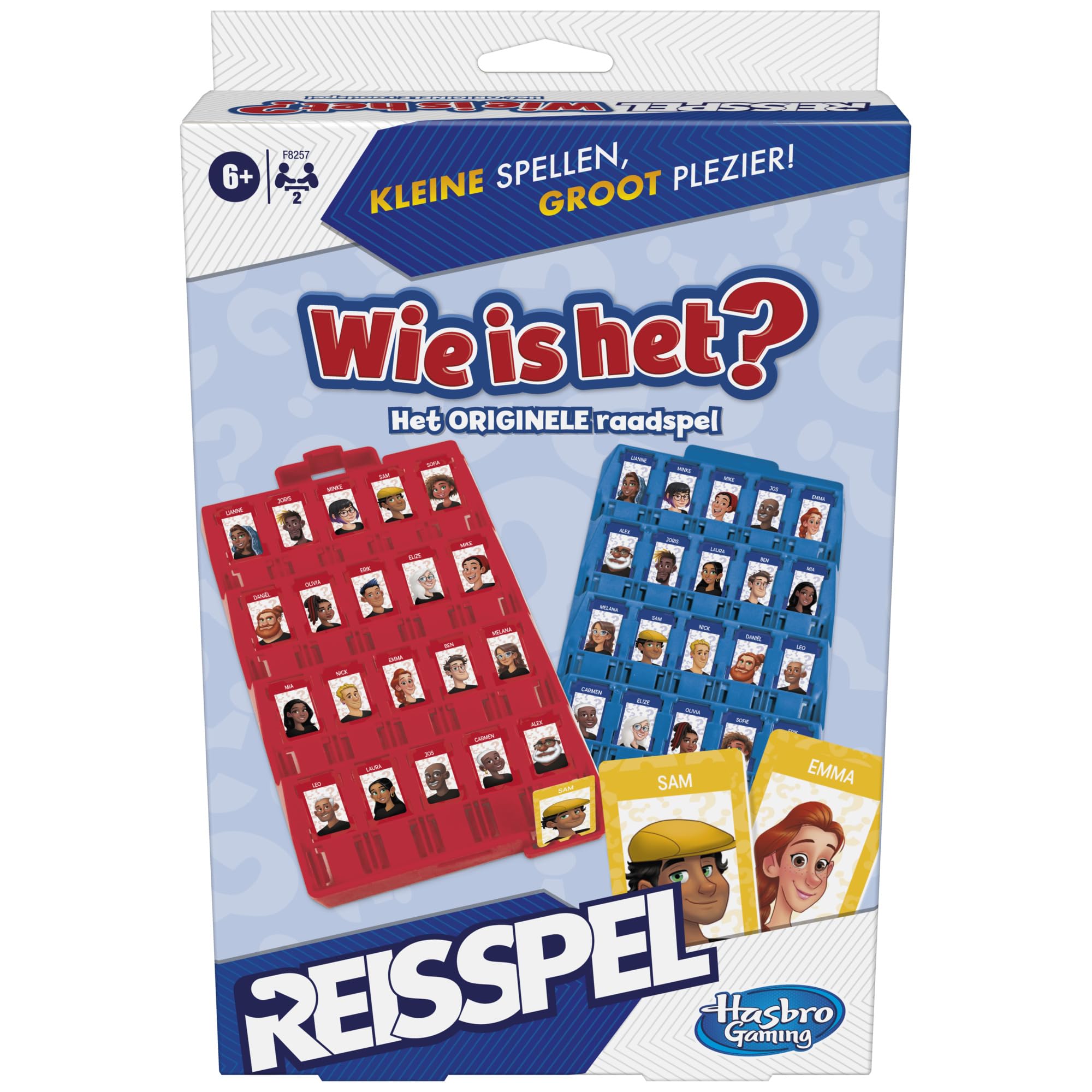 Who is that? Travel Edition, Classic Guessing Game, Portable Game for 2 Players, Travel Game for Kids (Dutch Version)