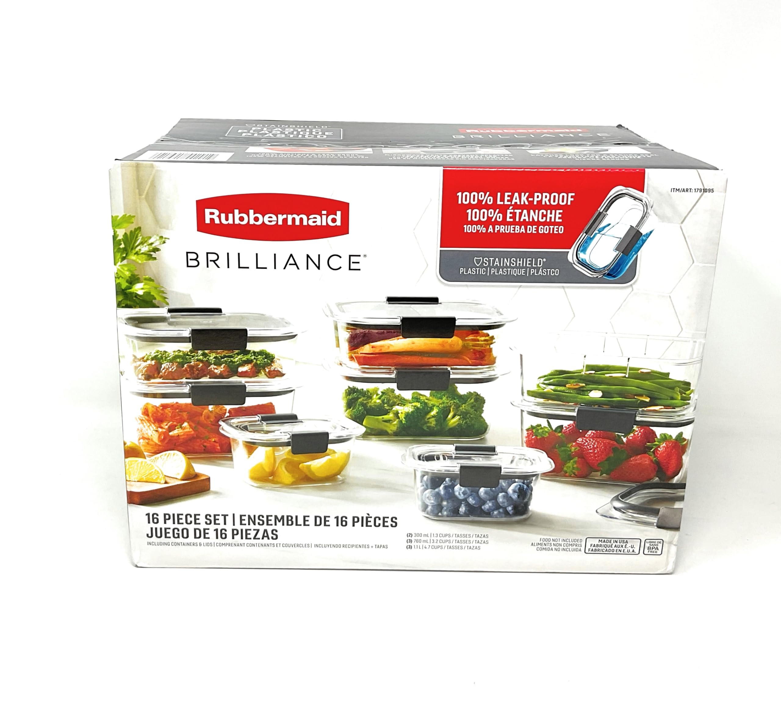 Amazon.com: Rubbermaid Brilliance Food Storage Containers with