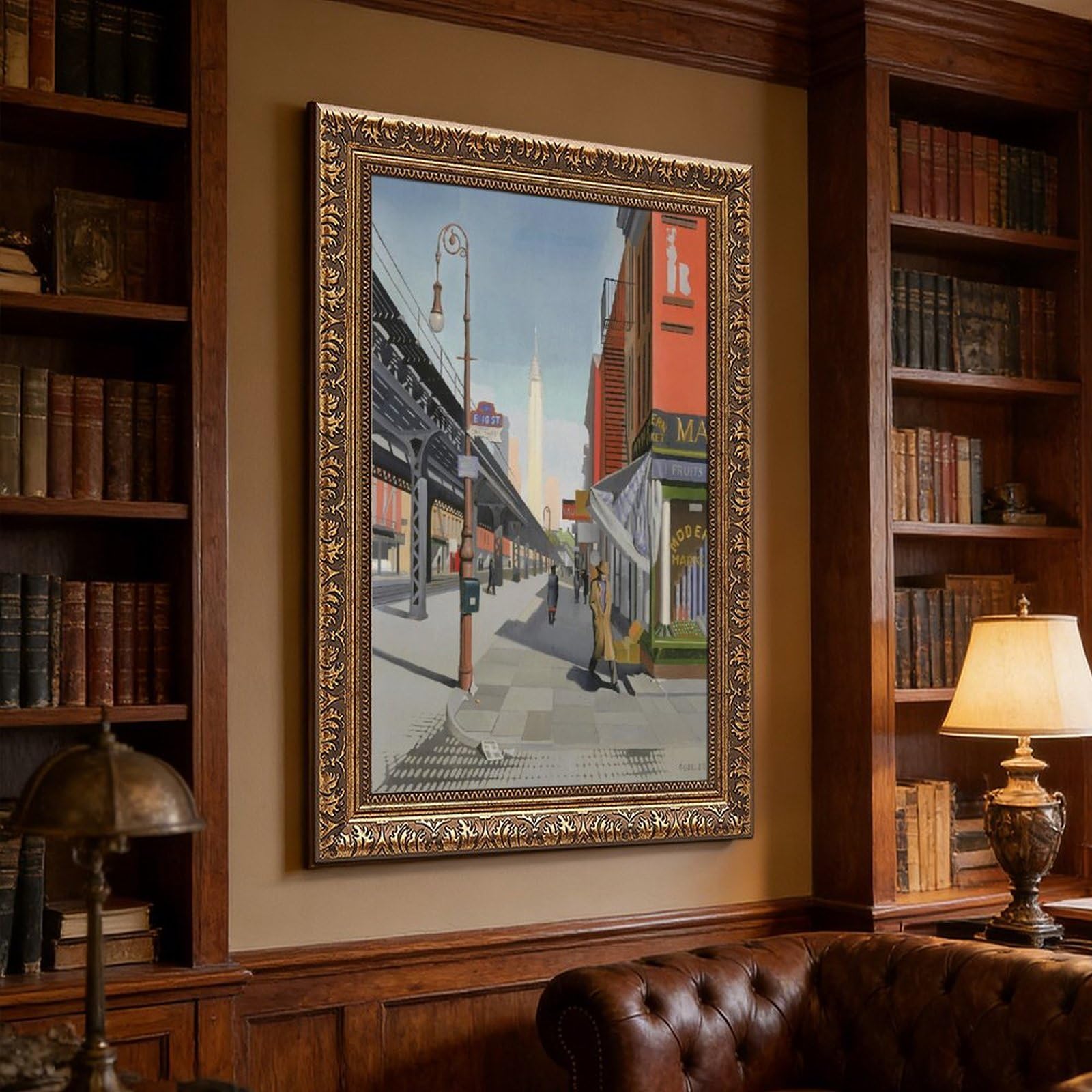 WCYB Drukowanie Trzeciej Alei autorstwa Charlesa Goellera Vintage Nowy Jork Art Prints Plakaty Płótno Deco Obrazy Sztuka Ścienna Do Biura Salonu Wisząca Rama 12