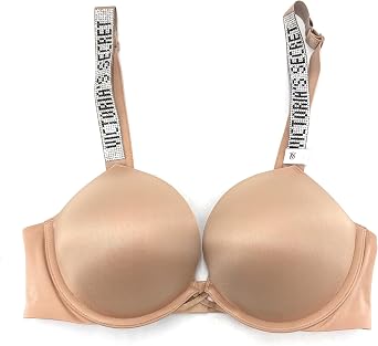 Victoria's Secret Very Sexy Push-Up Bra US, Cup Band, B, 36, Tan/Shine VS