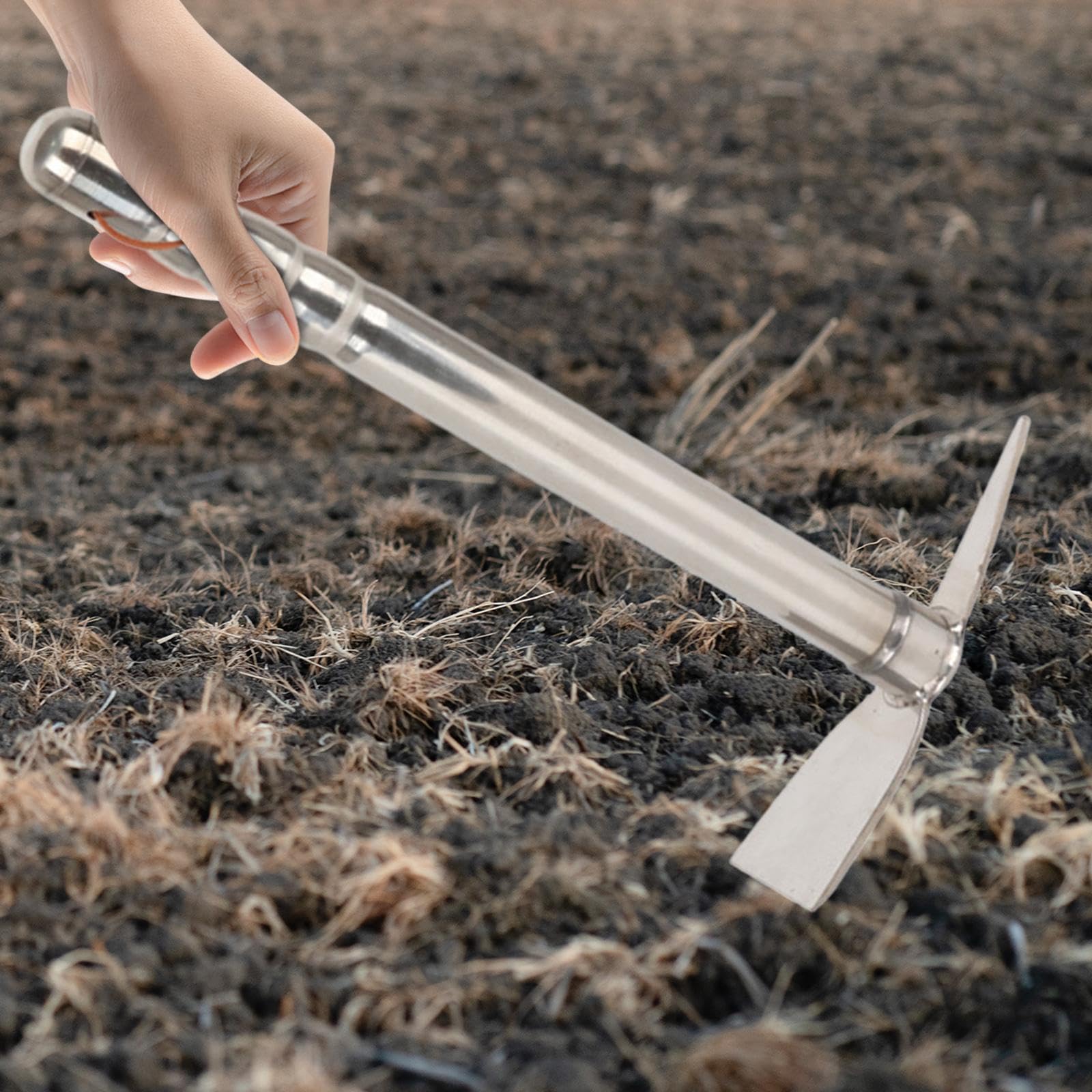 Gralara Outil de Culture Manuelle en Acier Inoxydable avec Longueur adaptée, Houe et Pioche