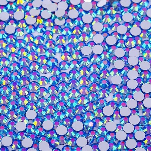 Miniatura 8 de 3000 diamantes de imitación redondos SS6 de 0.079 in con parte trasera plana AB de vidrio transparente, cristales para arte de uñas, manualidades,