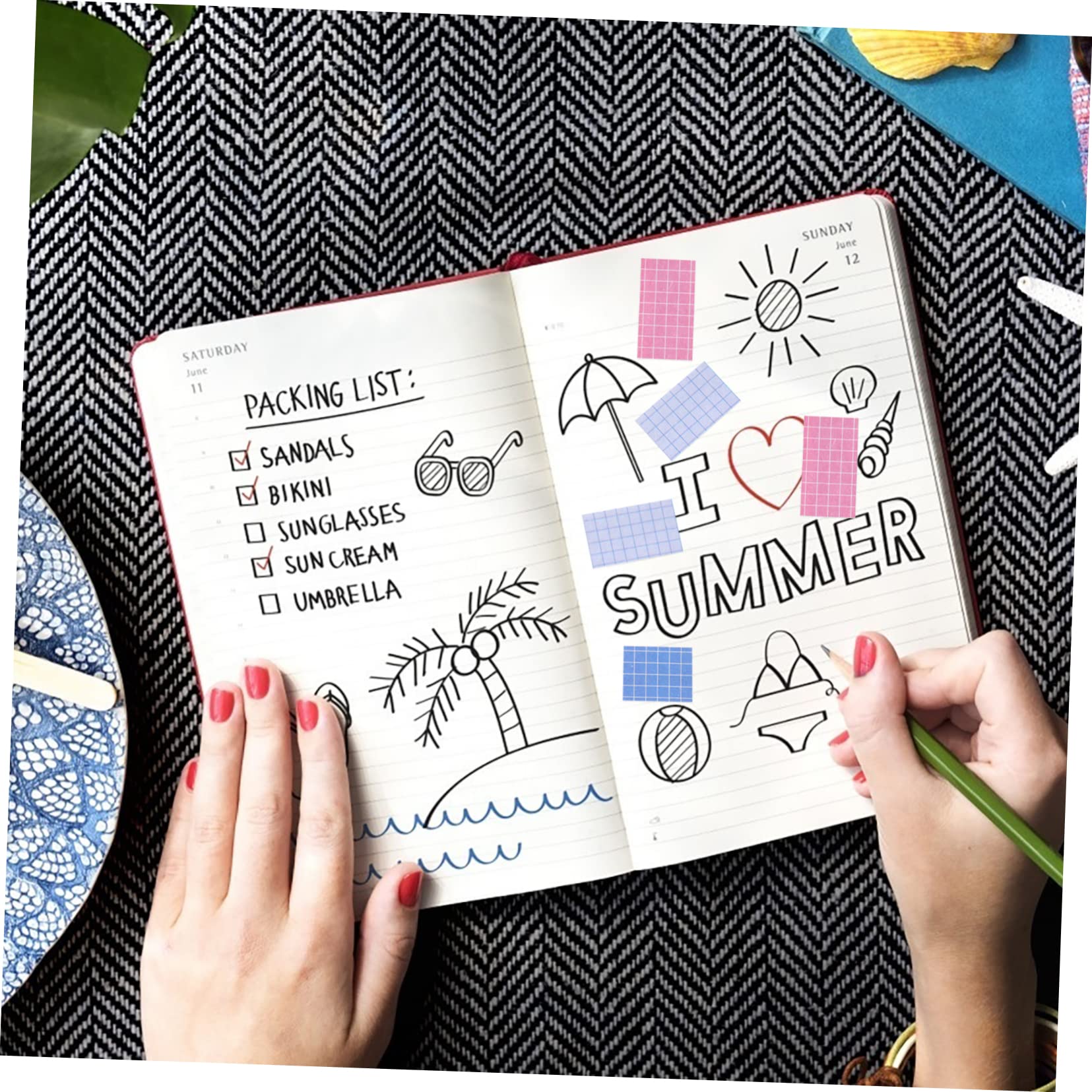 EXCEART 28rollos Cinta De Washi Para Manualidades y Scrapbooking De Autoadhesiva y De Usar Para y Álbumes De