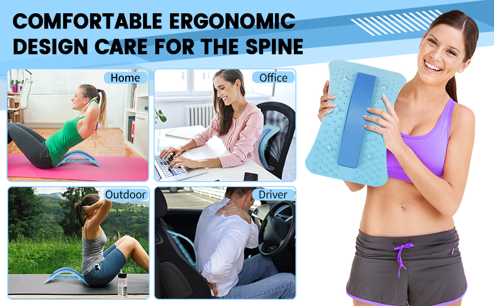 Image of Back Stretcher for Lower Back Pain Relief，Unlimited-Level Adjustable Lumbar Back Cracker Board, Back Cracker for Men & Women Stretching, Back Cracking Device for Scoliosis