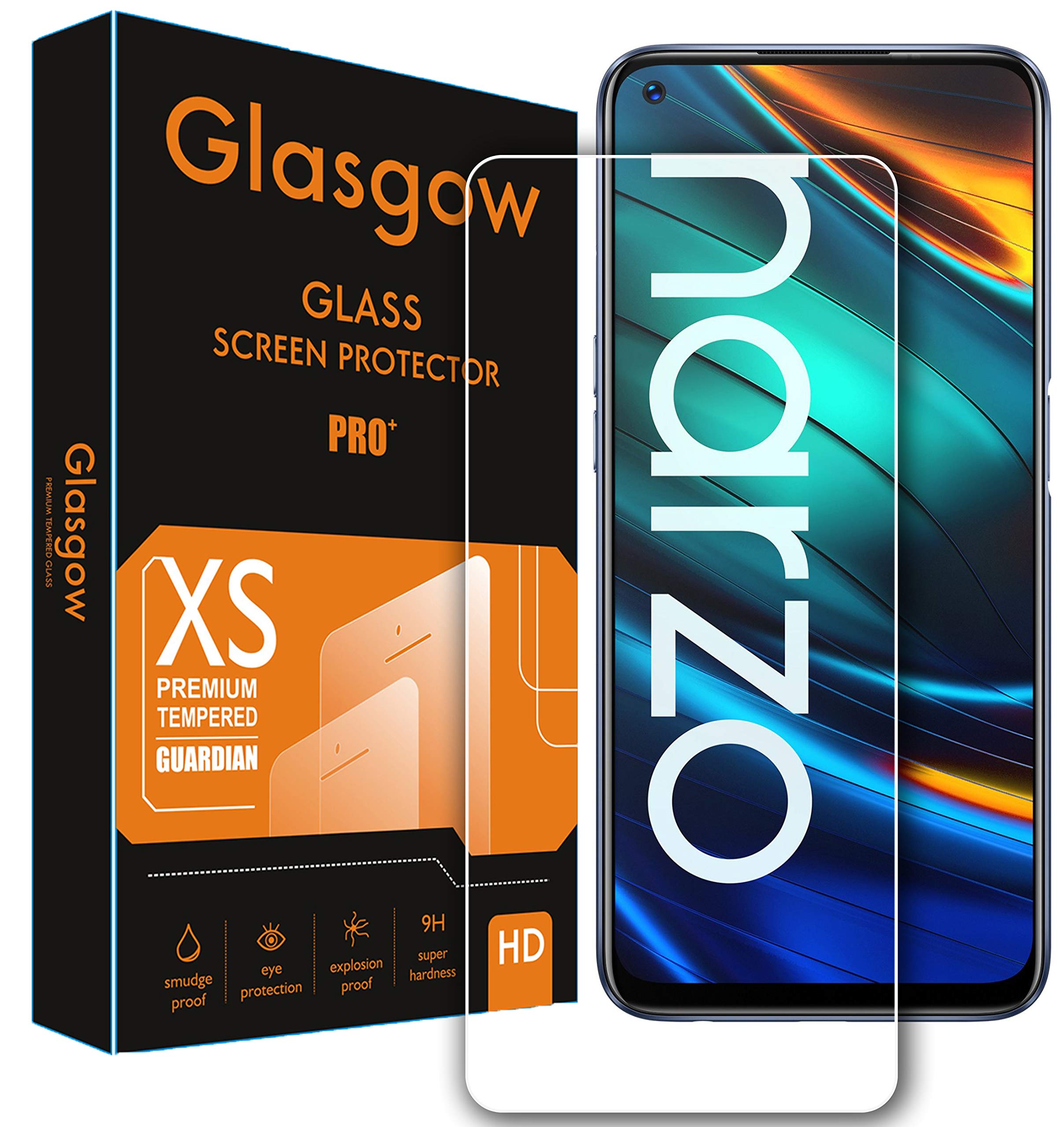 Glasgow |For Realme Narzo 20 Pro | Tempered Glass Screen Protector Guard | Bubble Free Installation | Gorilla (B08K2FRLSN) Amazon Price History, Amazon Price Tracker