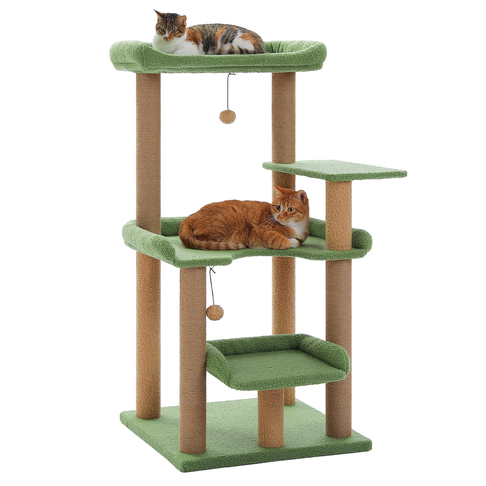 Amazon | PAWZ Road キャットタワー スリム シニア猫 大型猫用 低い