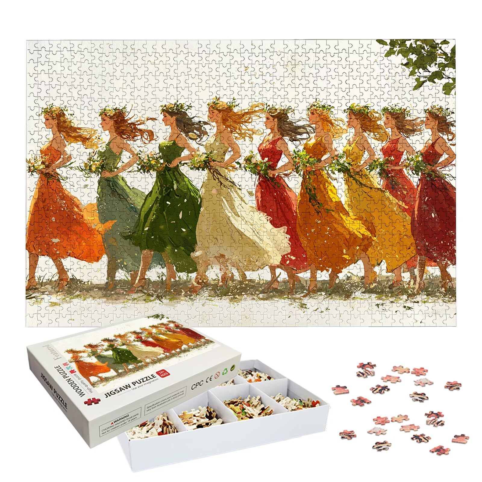 Puzzle 2000 Pezzi Donna, Puzzle Colorato 2000 Pezzi Arte per Adulti e Bambini, Misura: 99.5x70.5 cm, Puzzles Legno per Adulti con Squisita Scatola di Imballaggio, Idea Regalo Donna, Regalo Uomo, -8443