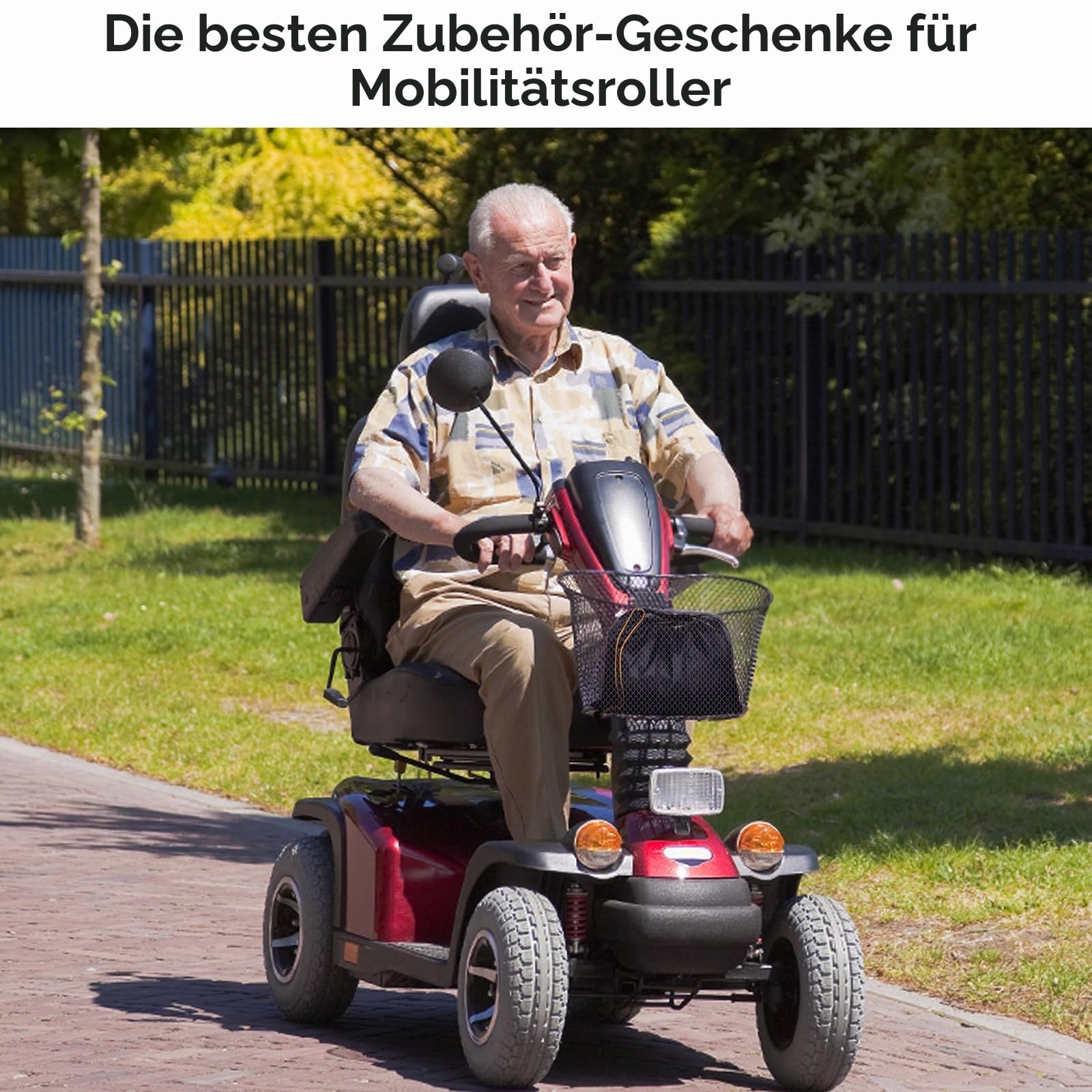 420D Elektromobil Abdeckhaube - Wasserdicht & UV-beständig - Universell passend für die meisten Mobilitätsscooter - Extra-starkem Gummiband - Ideale Abdeckplane für drinnen & draußen L (124x58x99 cm)