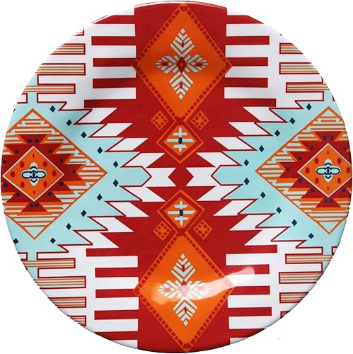 hiend Acentos Unisex Accent Multi Southwest Four-piece melamina plato llanodi5002dp04