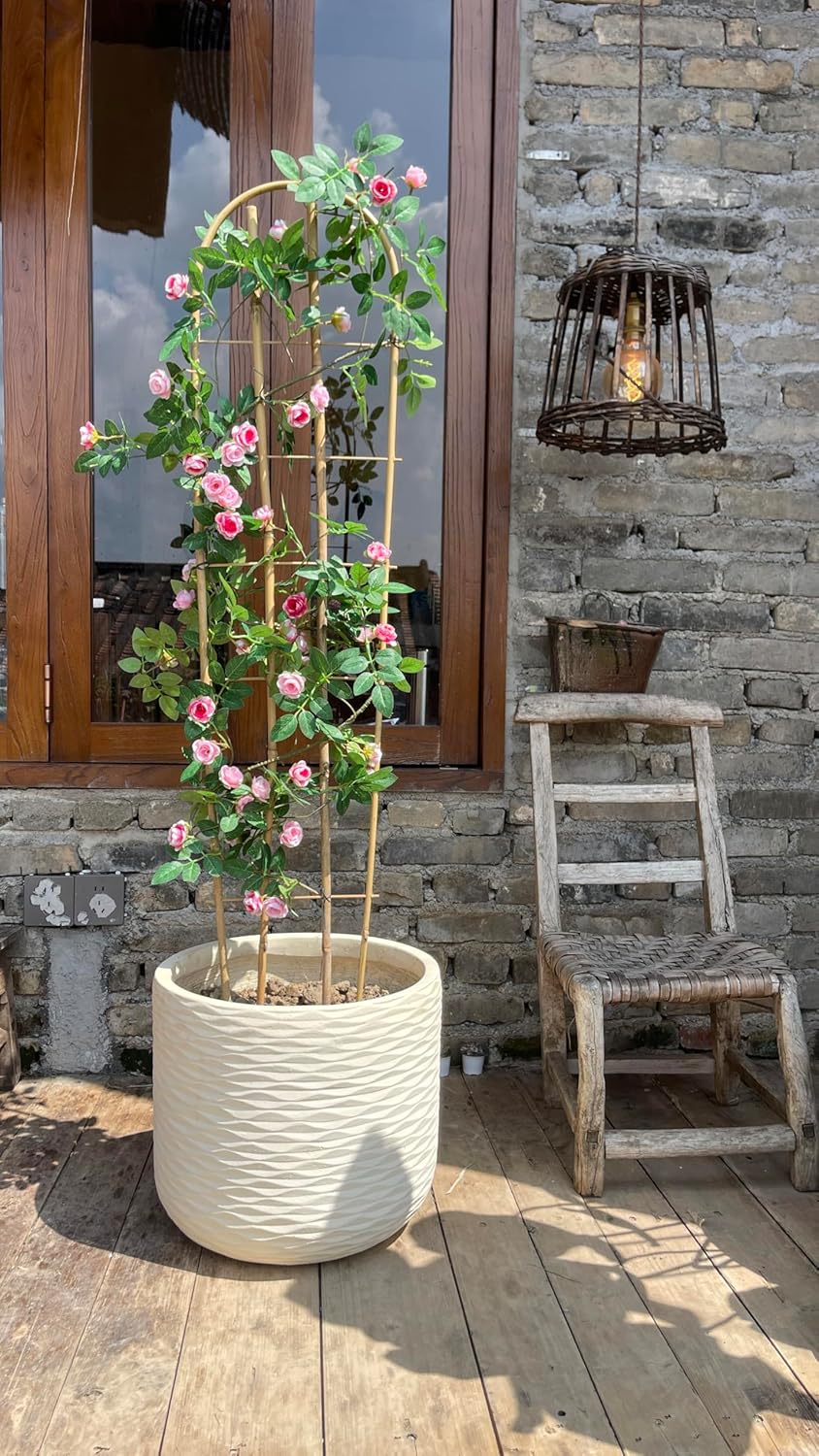 Bamboo Trellis,U-Shape Bamboo Trellis,4Feet,3pack,for Climbing Plants Outdoor Bamboo,for,Climbing Plants,Tomato, Vegetables,Flowers, Beans, Cucumber,Indoor Potted Climb Plants