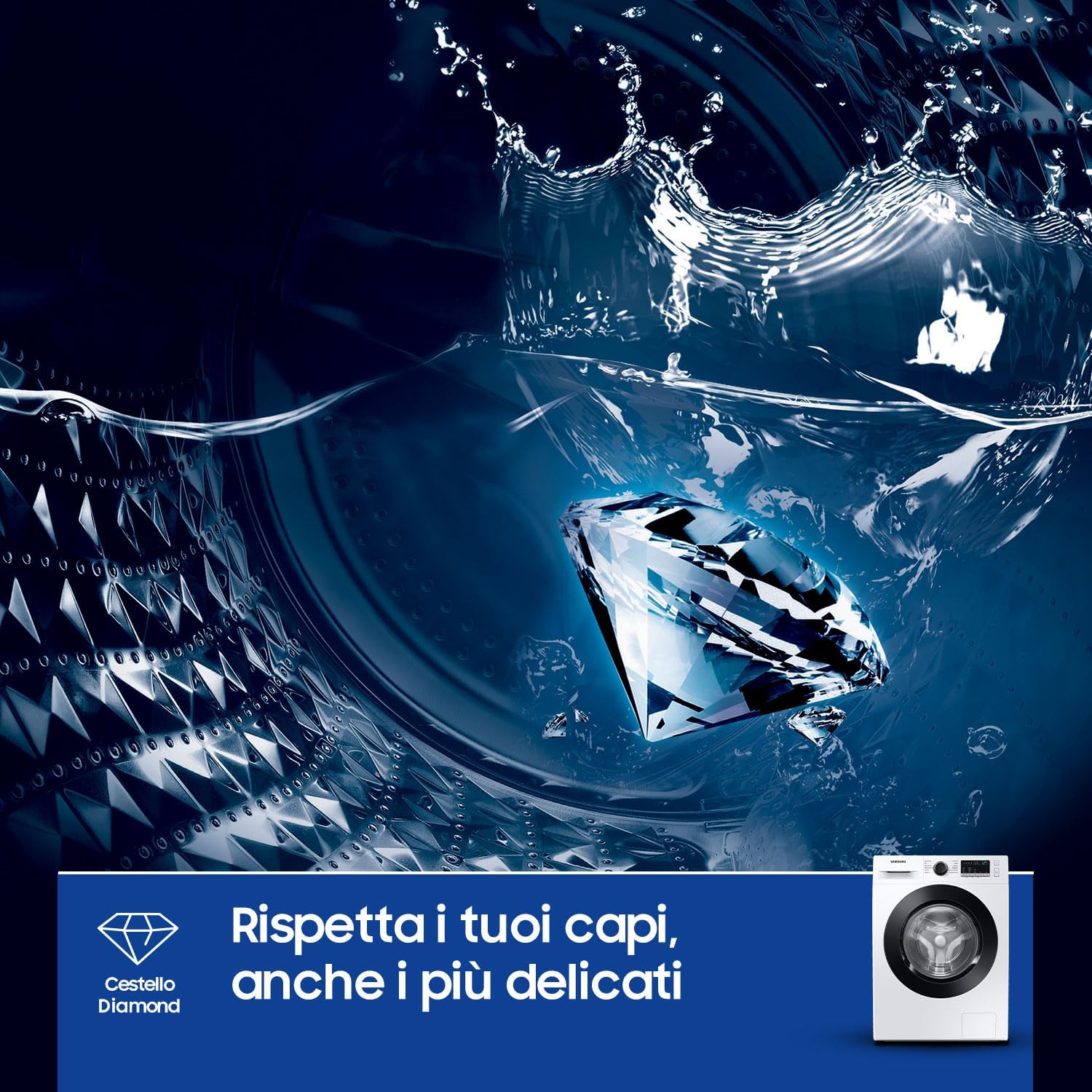 Samsung Lavatrice Serie 4000T WW90T4040CE/ET, Libera Installazione, 9 kg, 1400 RPM, Classe D, Vapore, Carica Frontale, 60l x 85h x 55p cm Samsung Lavatrice Serie 4000T WW90T4040CE/ET, Libera Installazione, 9 kg, 1400 RPM, Classe D, Vapore, Carica Frontale, 60l x 85h x 55p cm