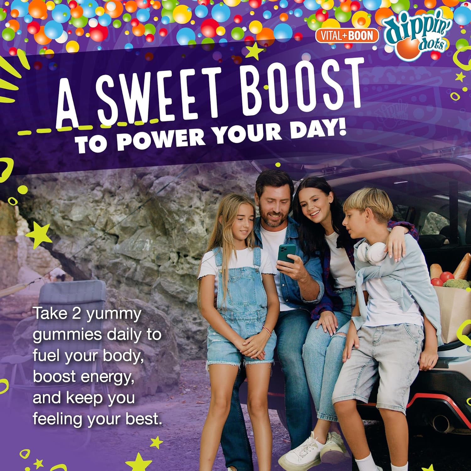 Iron with Vitamin C & B12 Gummies (120 Count) Vital for Red Blood Cell Formation | Gum Drop Grape Real Pectin Fruit Chew Supplements | Vegan, Non-GMO, Gluten Free & Gelatin Free - Image 4