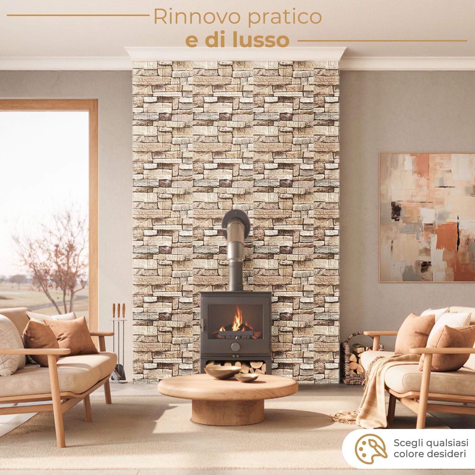 LeapBeast 10PCS 3D Carta da Parati Mattoni,pannelli decorativi 3d per parete,Autoadesiva Wallpaper Brick, Impermeabile Spessore Wallpaper per Cucina Ufficio TV Sfondo (Bianco retrò)