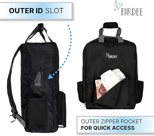 Miniatura 5 de Birdee Bolsa de viaje plegable para cochecito, se adapta a todos los cochecitos de Pockit GB, mochila duradera para viajes en avión, Negro -,