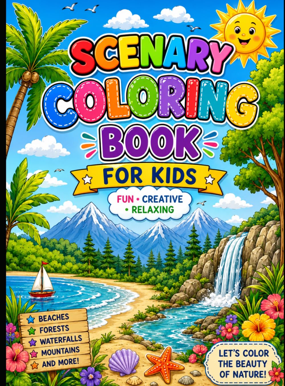SCENARY COLORING BOOK AGES 5–15: "The Perfect Creative Escape for Young Artists"