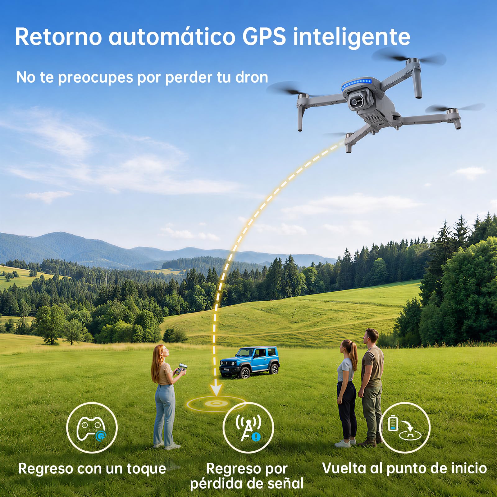 Drone GPS con Telecamera 4K UHD per Principiant e Adulti, 60 Minuti di Volo,Sotto <249g,Drone Professionale con Motore Brushless, Ritorno Automatico, Segui