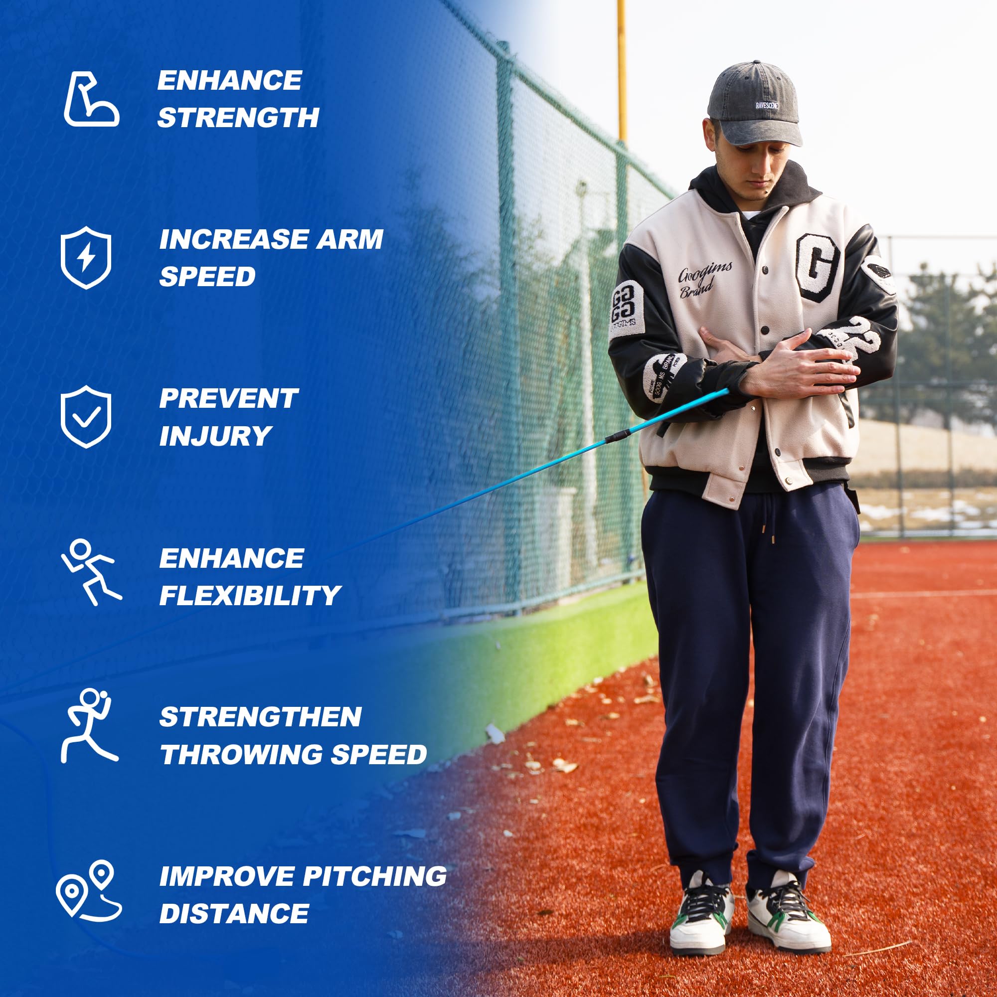 SunNordik Opaski oporowe do dzbanków baseballowych, opaski baseballowe dla poprawy siły ramion i treningu pitchingu, opaski treningowe do baseballu dla wszystkich poziomów umiejętności