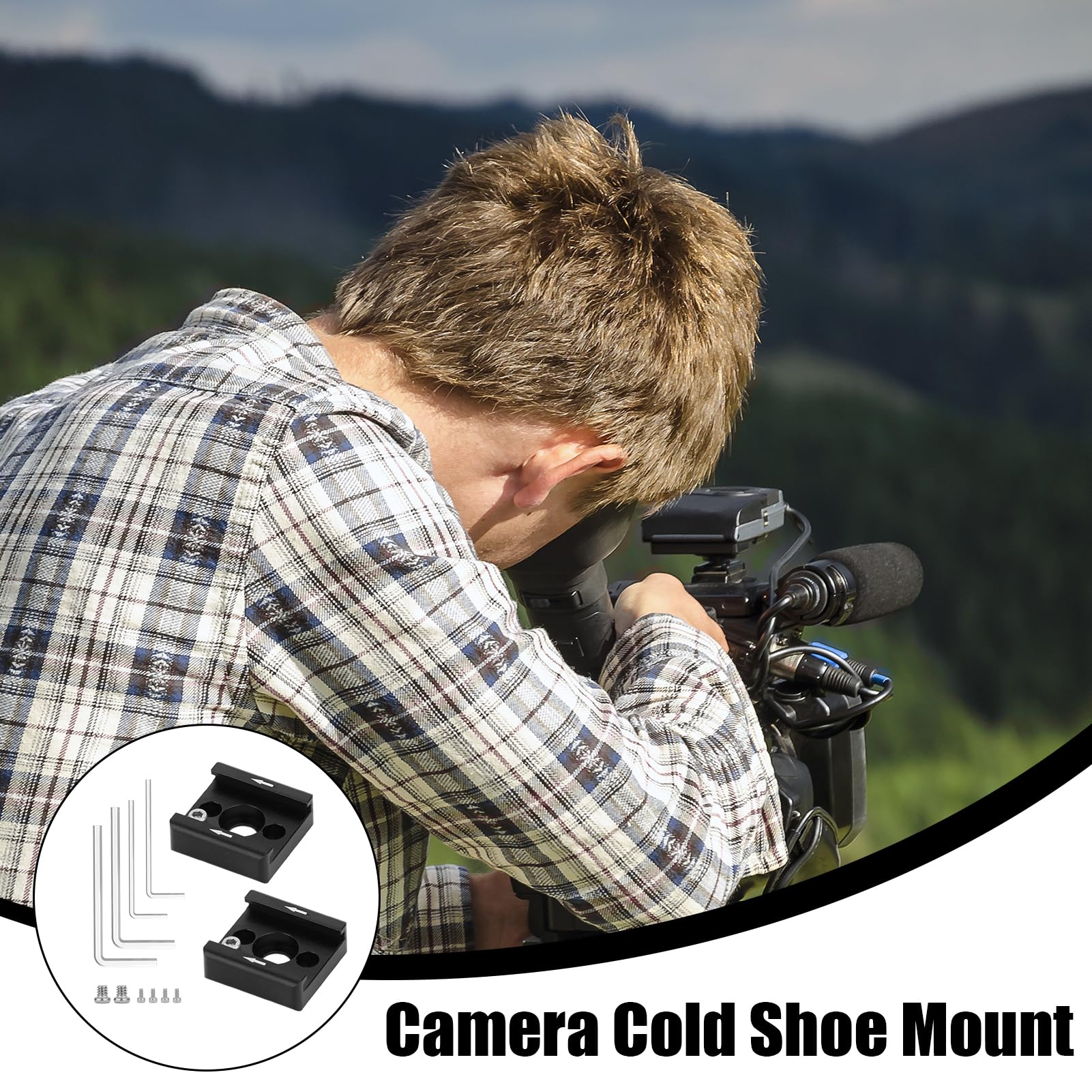 Juego de 2 adaptadores universales para zapata de flash para cámara y accesorios, para micrófonos, luces LED, videocámaras, DSLR y cámaras de acción