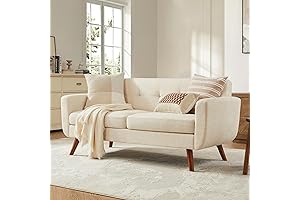 Tbfit Mid Century Modern Loveseat: Add a Touch of Retro Glamour to Your Living Space