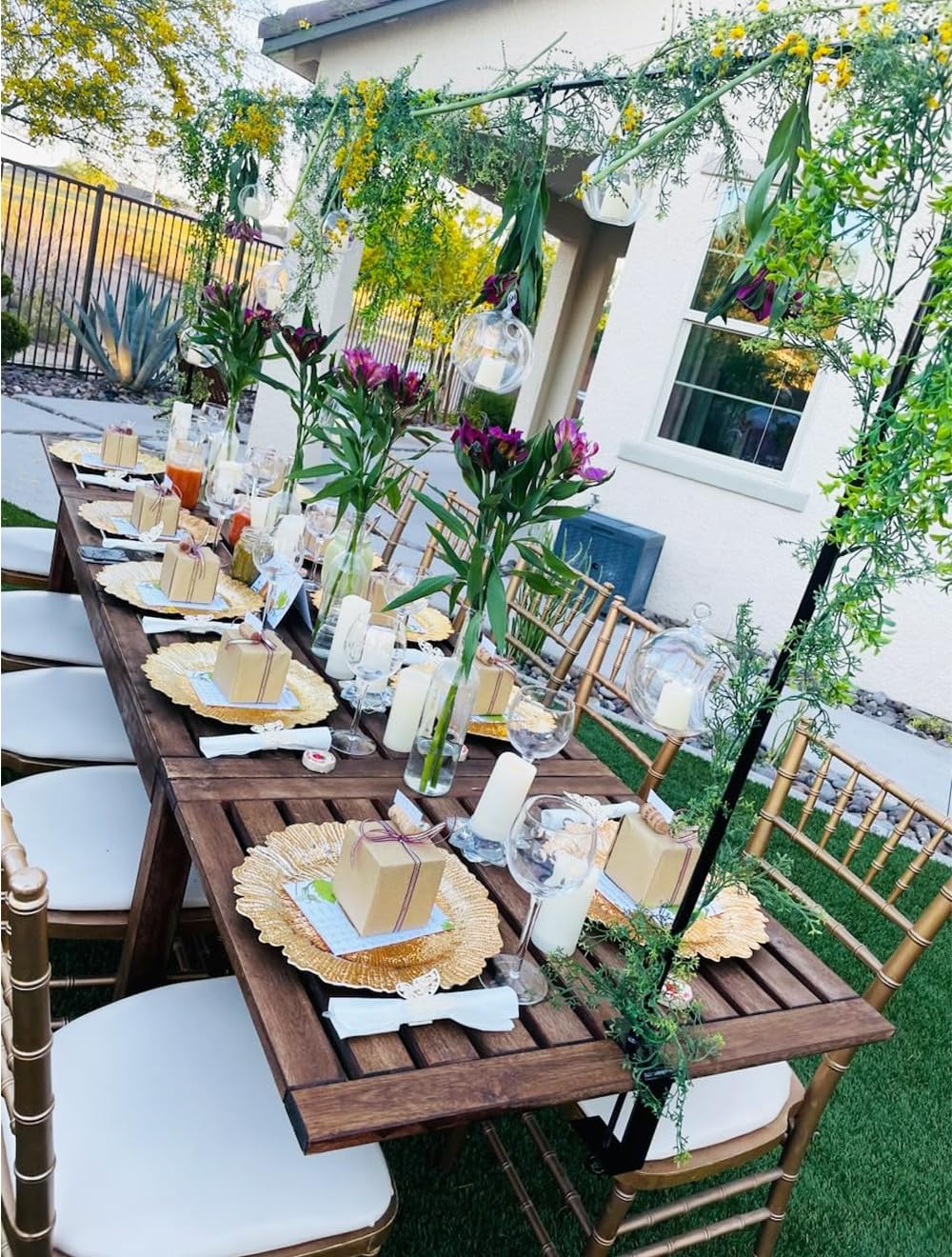 Support D'Arche De Table Réglable Avec Pinces - Décoration Mariage, Anniversaire, Noël (33-106 Cm H, 73-248 Cm L)