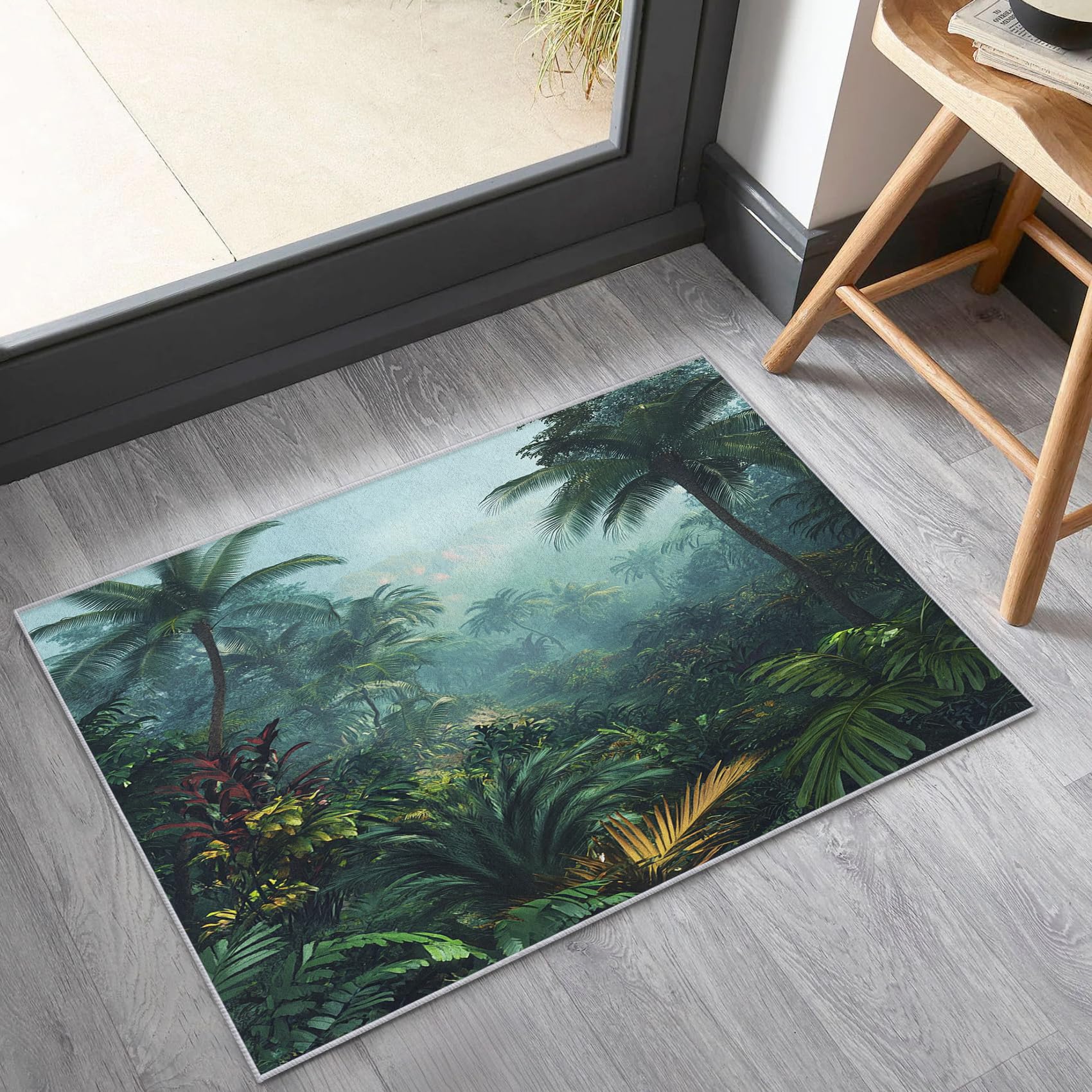 Amazon.com: Tropical Rugs for Living Room 4x5, Jungle Palm Tree