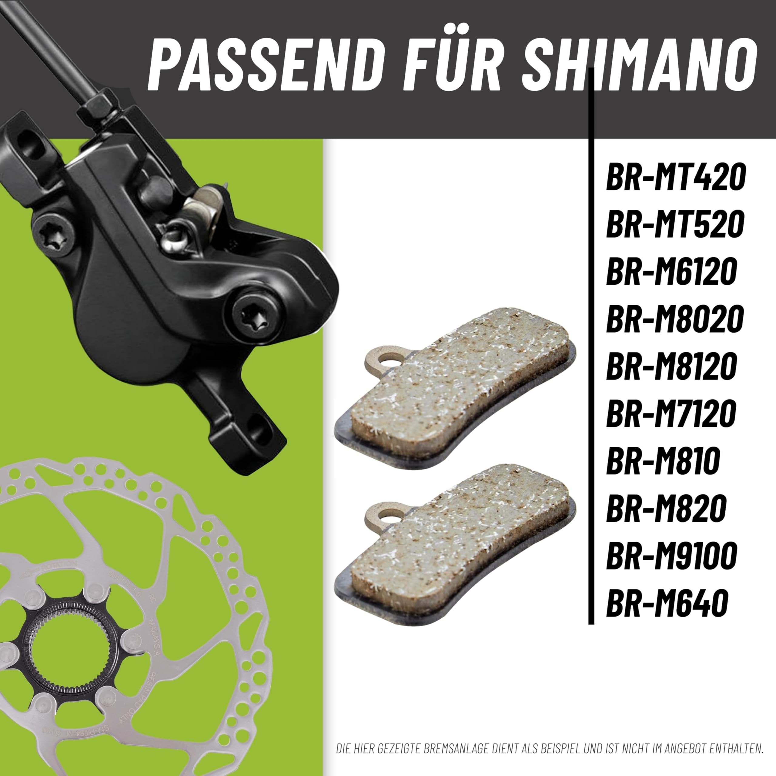 2er Set Shimano Bremsbeläge D03S (Doppelpacks) kompatibel mit BR-MT420, MT520, M6120, M8020, M8120 u.v.m. – inkl. MSZweirad Bleed Block – Resin Disc Brake Pads