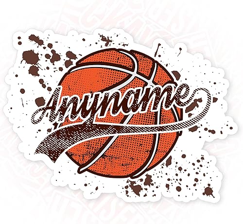 Etiqueta engomada personalizada con nombre de baloncesto retro, jugadores de equipo deportivo, nombre de jugadores, impermeable, UV, transferencia