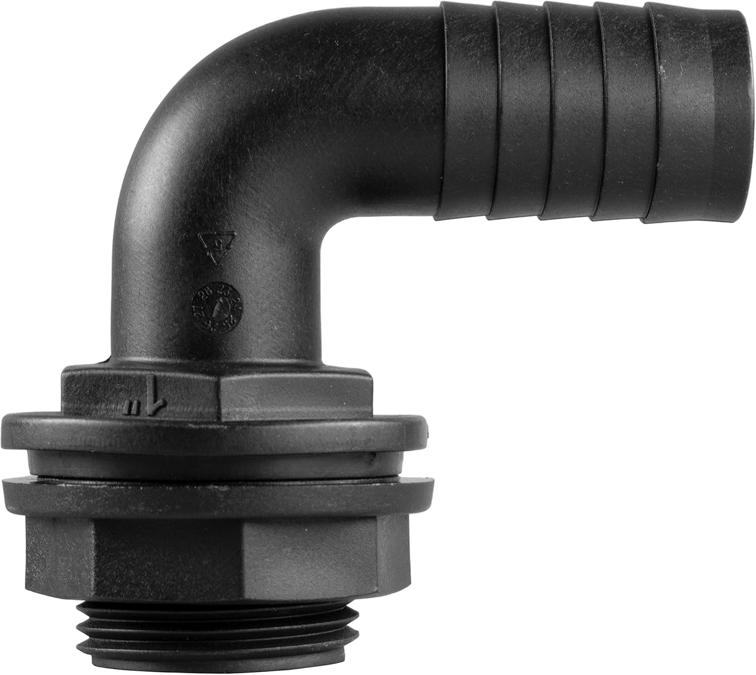 90 Degree Water Tank Overflow Vent, Water Butt Barbed Elbow Outlet with