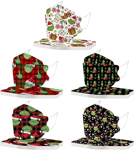 Paquete de 50 mascarillas faciales KF_94 protectoras para adultos, transpirables, de 4 capas, desechables, con alambre de nariz, para mujeres y