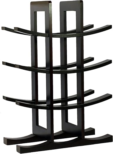12-Bottle Bamboo Wine Rack, Dark Espresso