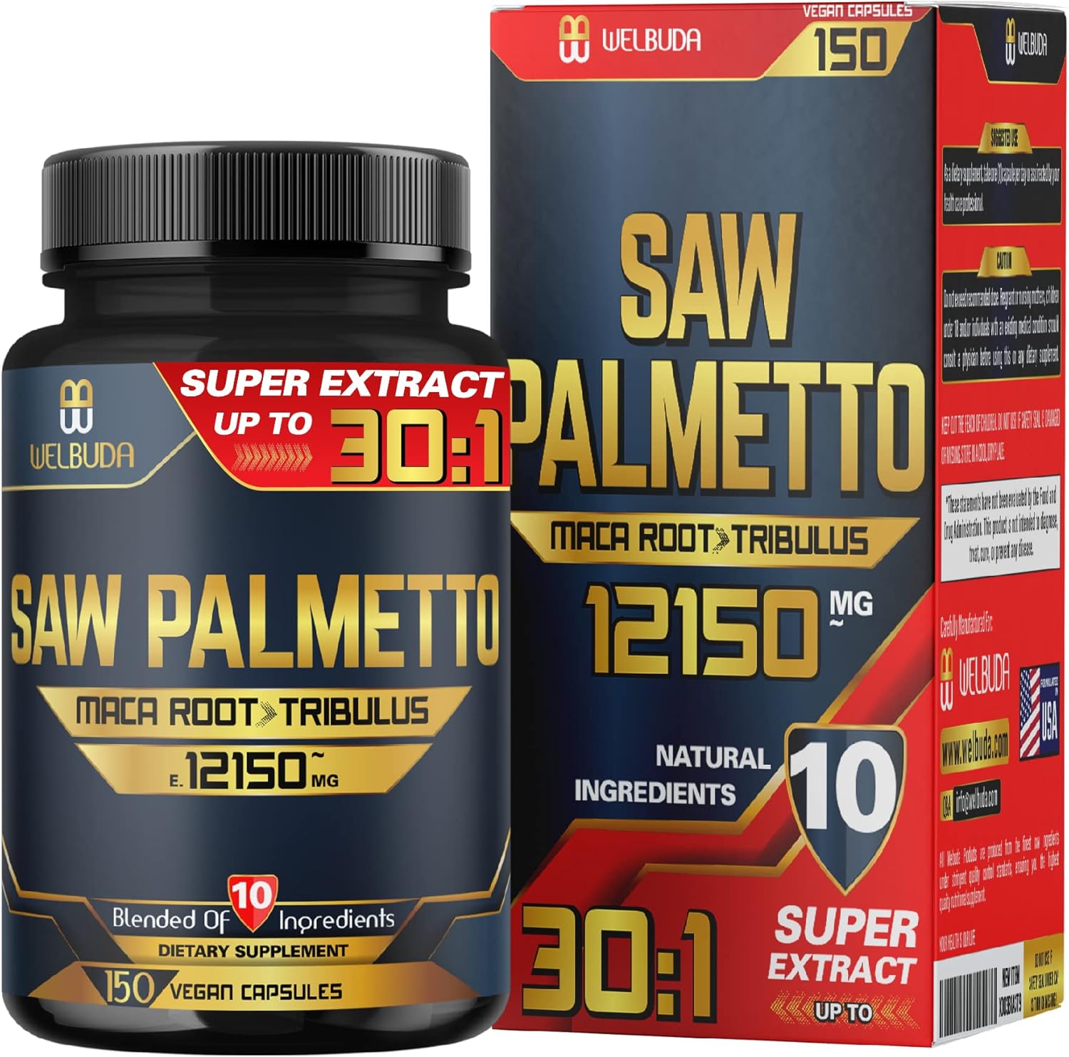 10in1 Saw Palmetto Supplement 5 Month Equivalent to 12150