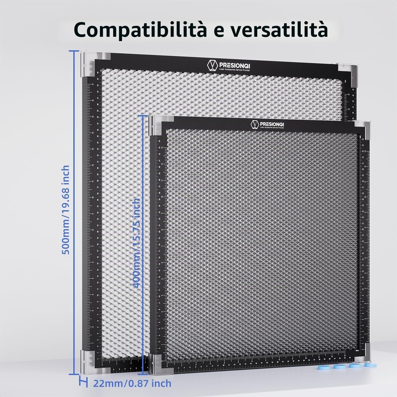 Tavolo da lavoro laser a nido d'ape, Tavolo a Nido d'Ape Laser 500x500x22 mm Honeycomb Laser Bed, Engraver Desktop Protection, adatto per taglierina laser e incisioni laser