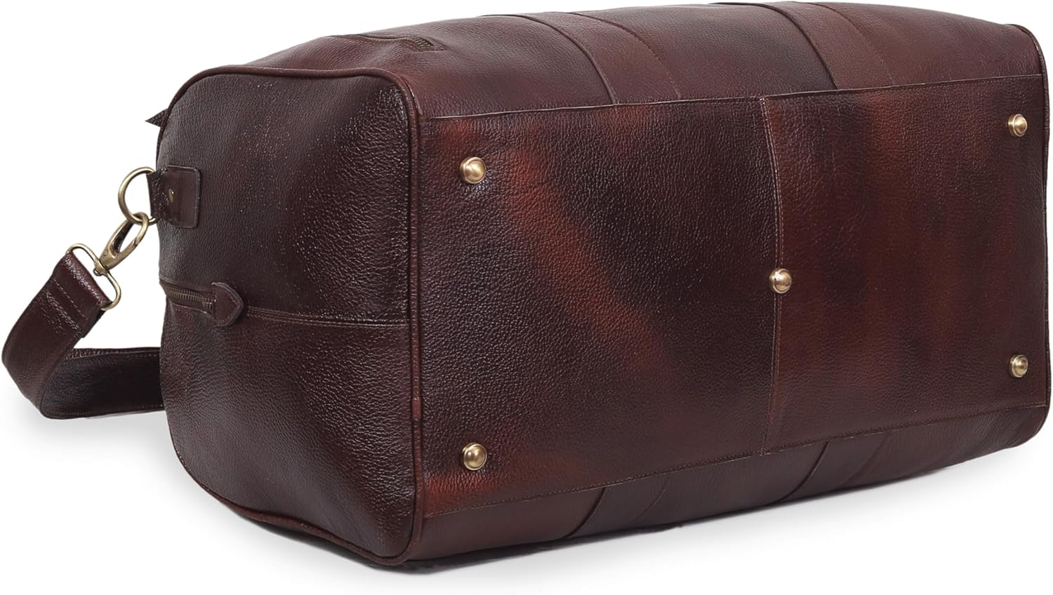 Leather Farm Travel Duffel Bags for Men & Women - Premium 21" Mens Weekender Overnight Leather Gym Bag, Carry-On Luggage with Spacious Compartments, Stylish Duffel Bag for Aeroplane, Sports & Trips - Image 6