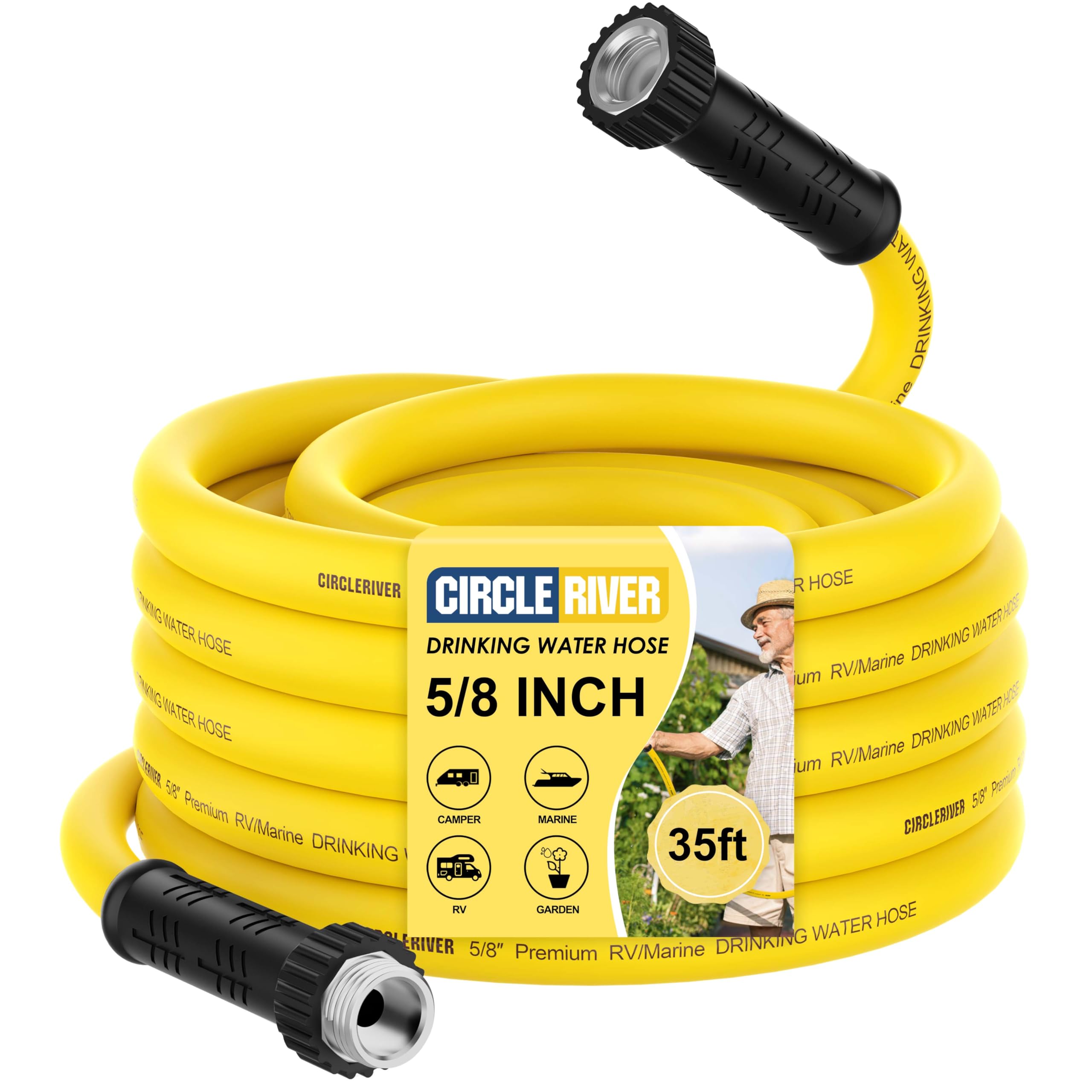 RV Drinking Water Hose 35FT, 5/8" Premium Fresh Water Hose