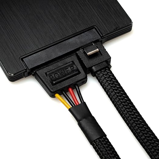 Cable de Extensión SATA Power 60cm Negro CRJ miniatura 4