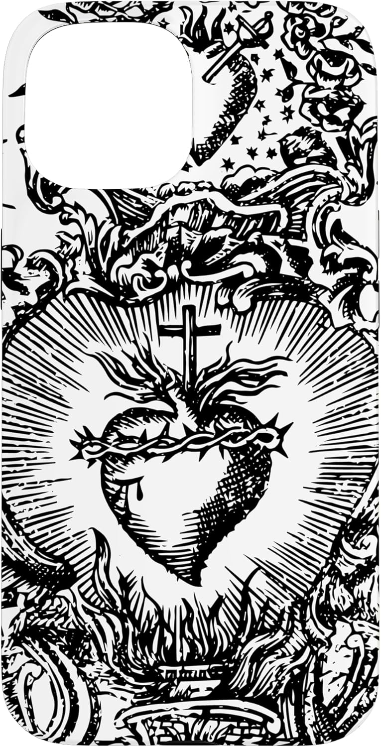 Devotion to the Sacred Heart of Jesus Vintage Catholic Art Case for iPhone 15