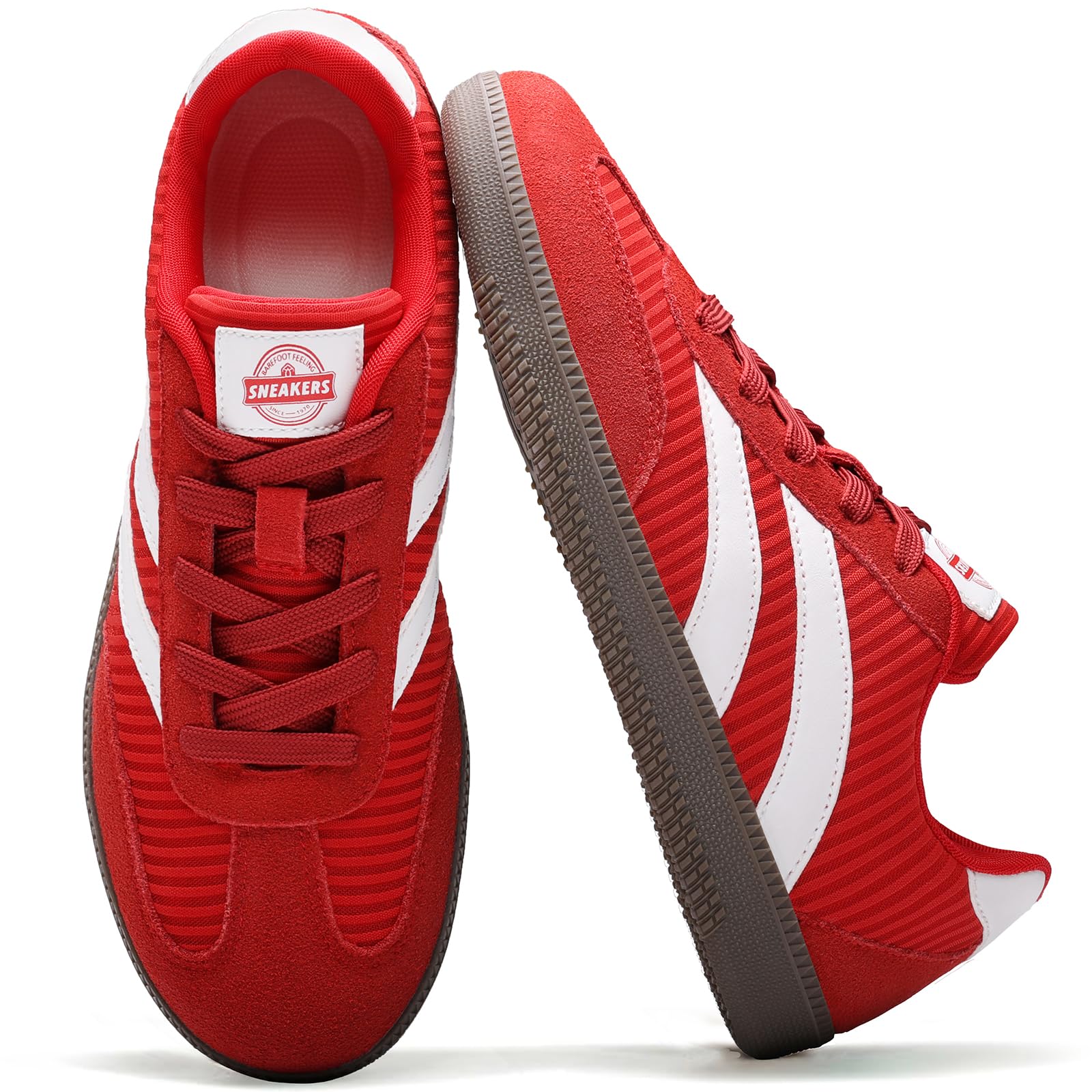 Retro Casual Sneakers for Women Men, Lace Up Lightweight Classic Trainer