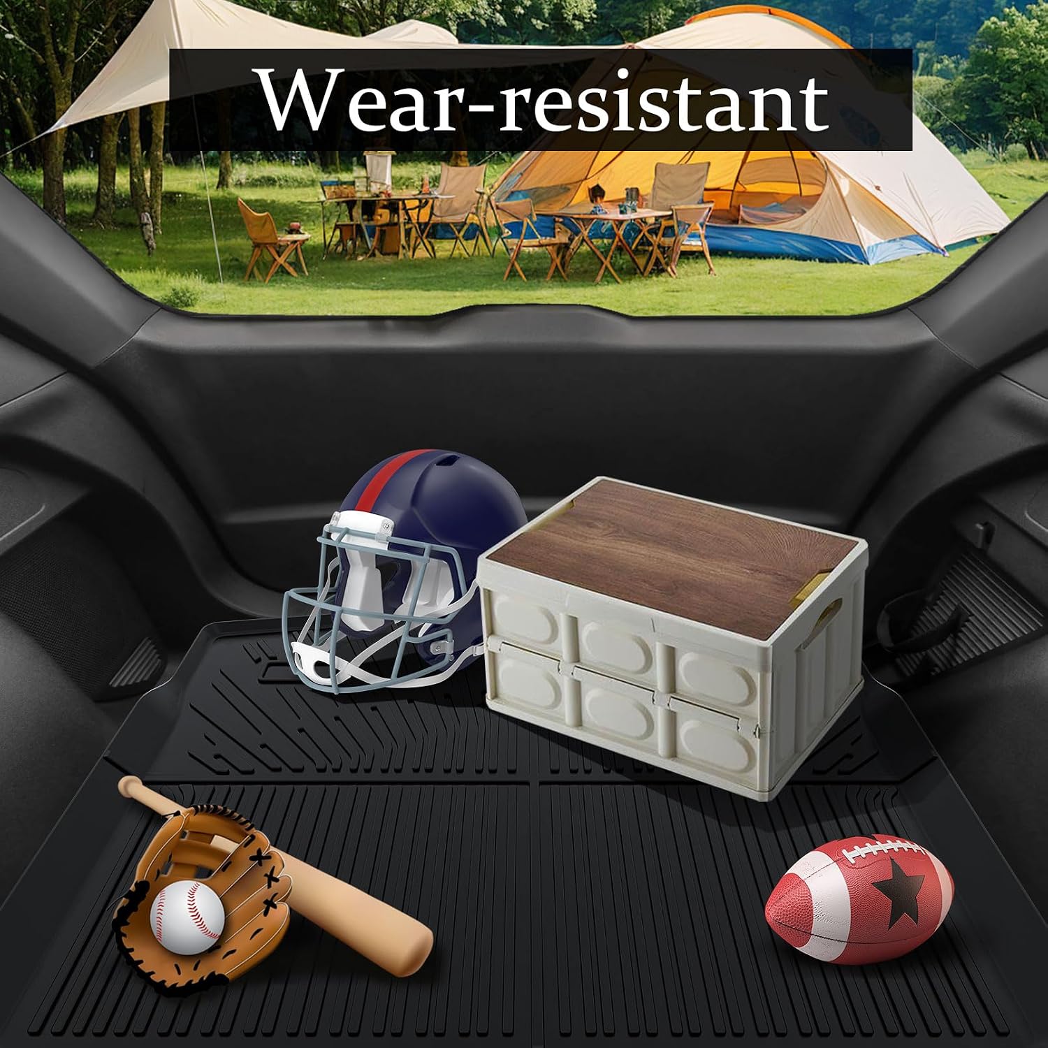 Car Floor Mats Custom for 2026 2025 2020-2024 Ford Escape Only Gas (NOT Fit Hybrid) TPE Full Set All Weather Protection Waterproof Cargo Trunk Mat with Backrest Automotive Escape Accessories