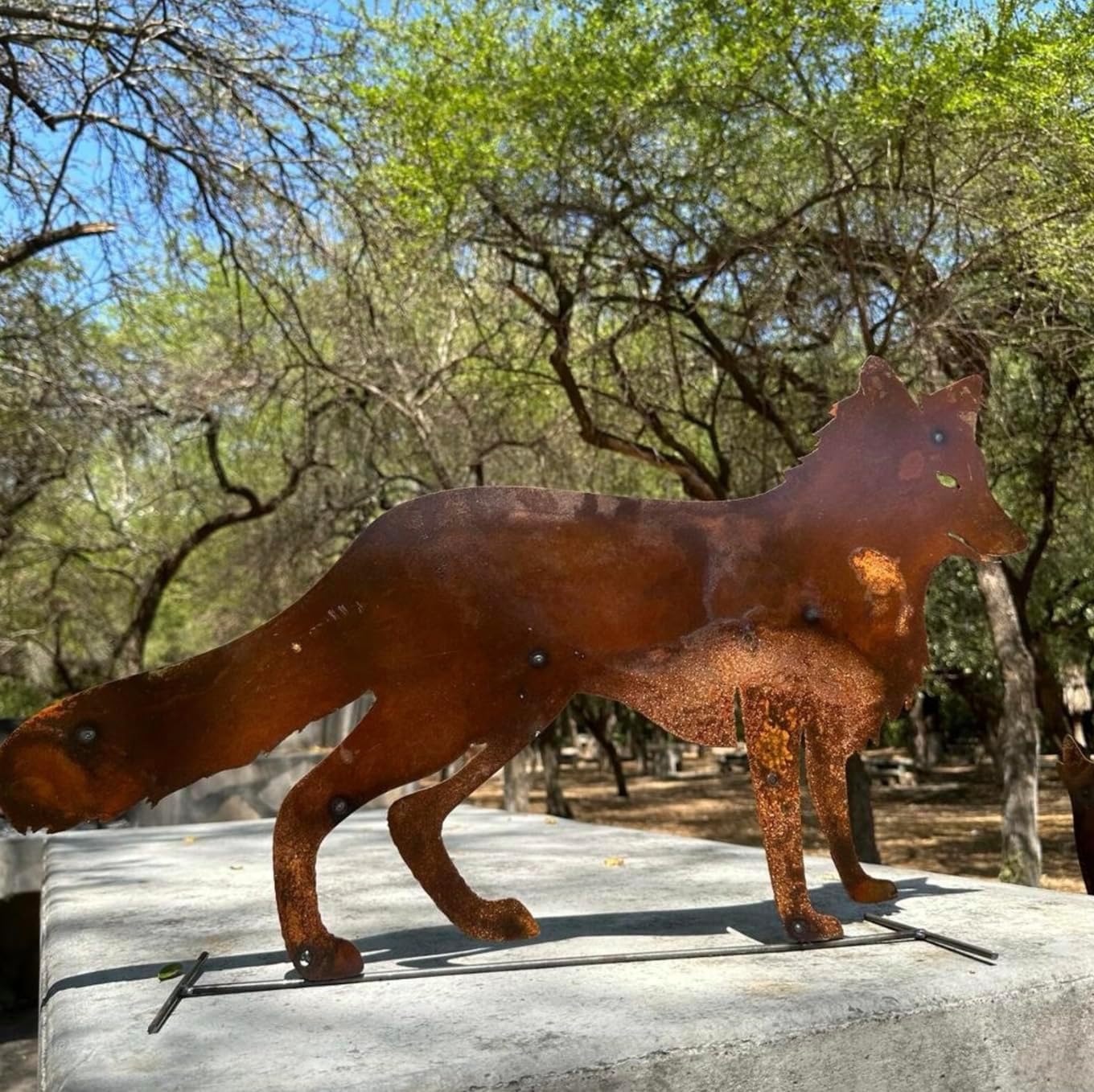 Generic Handmade Metal Rusted Coyote - Garden Decor (SMALL 14""), Rustic